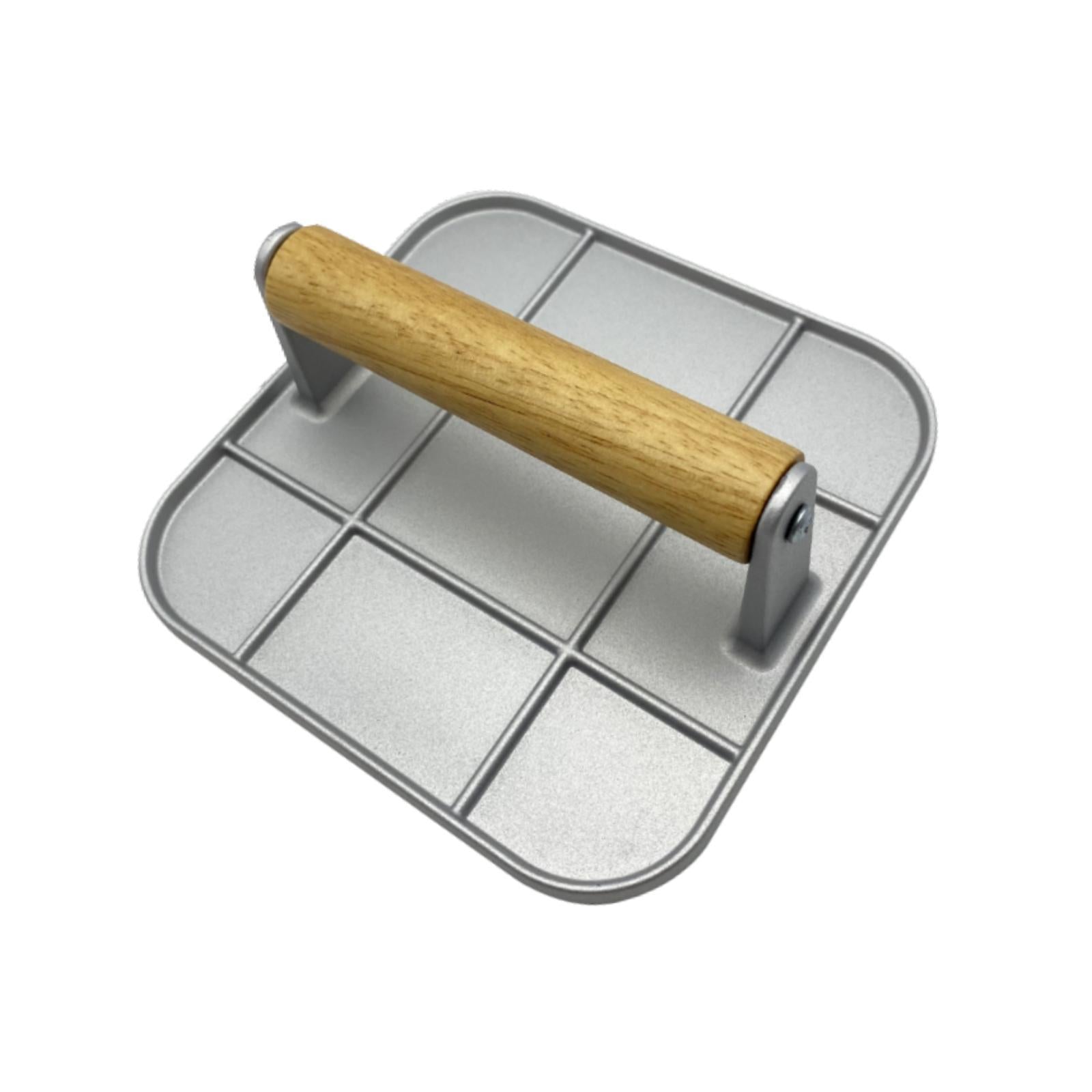 Aluminum Alloy Burger Press Flat Bottom for Kitchen BBQ Accessories Flat Top Square