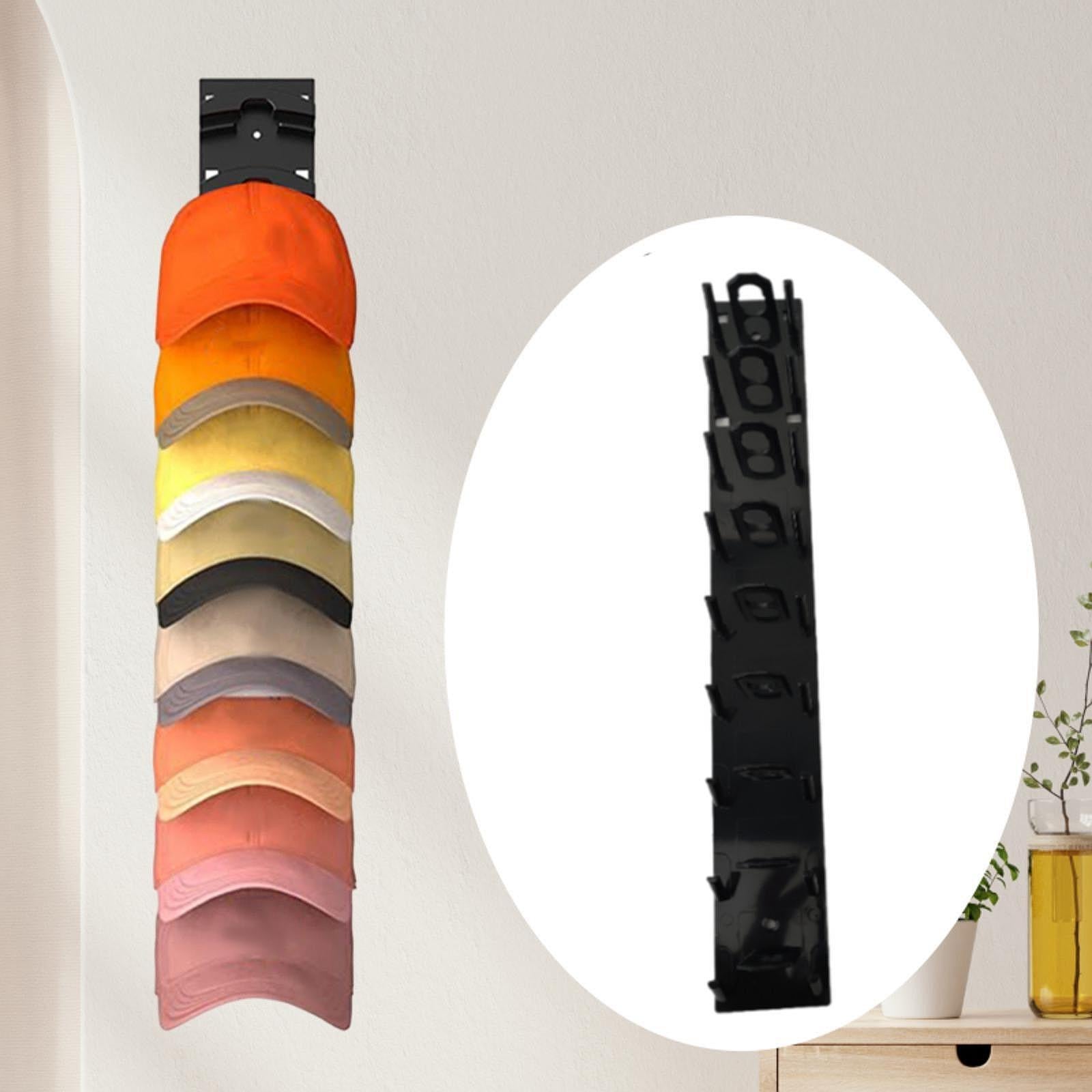 Baseball Cap Organizer Hat Storage Organizer for Cloakroom Storeroom Laundry Black