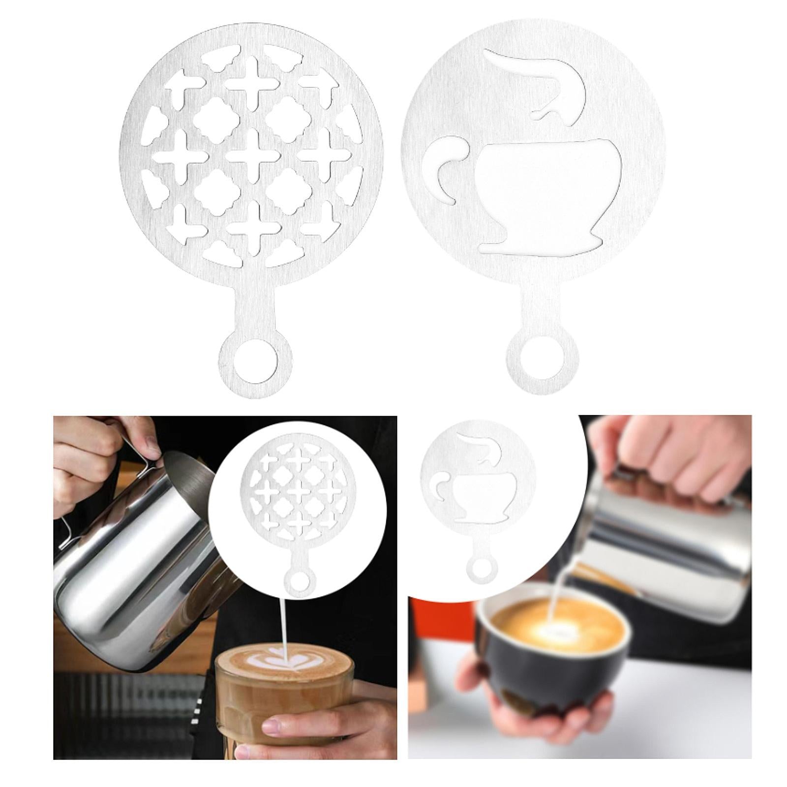 Coffee Template Portable Flowering Mould for Mousse Cappuccino Cookie Irregular pattern