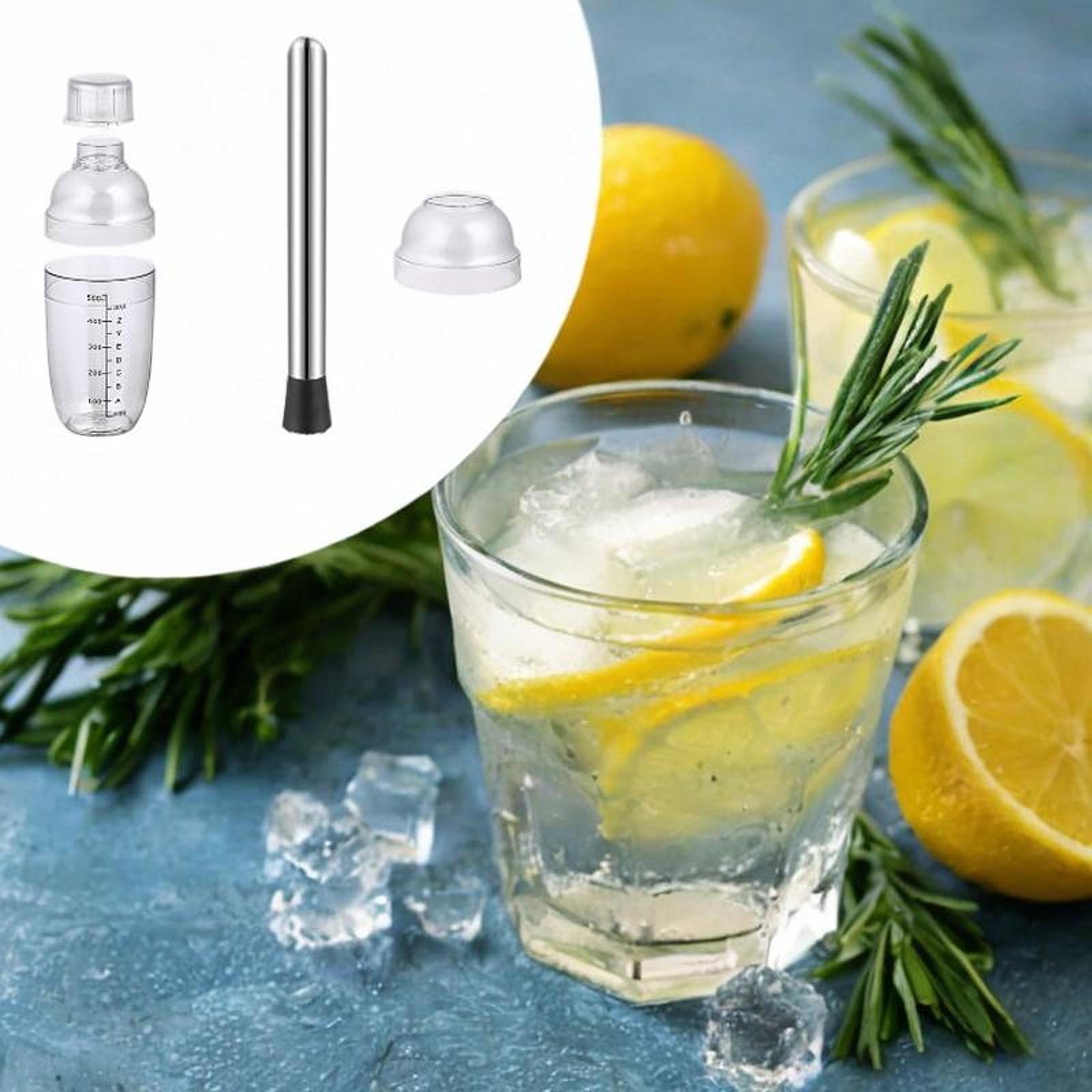 Cocktail Shaker Anti Leakage with Scale Bar Tool for Home Use Milk Smoothie 500ml