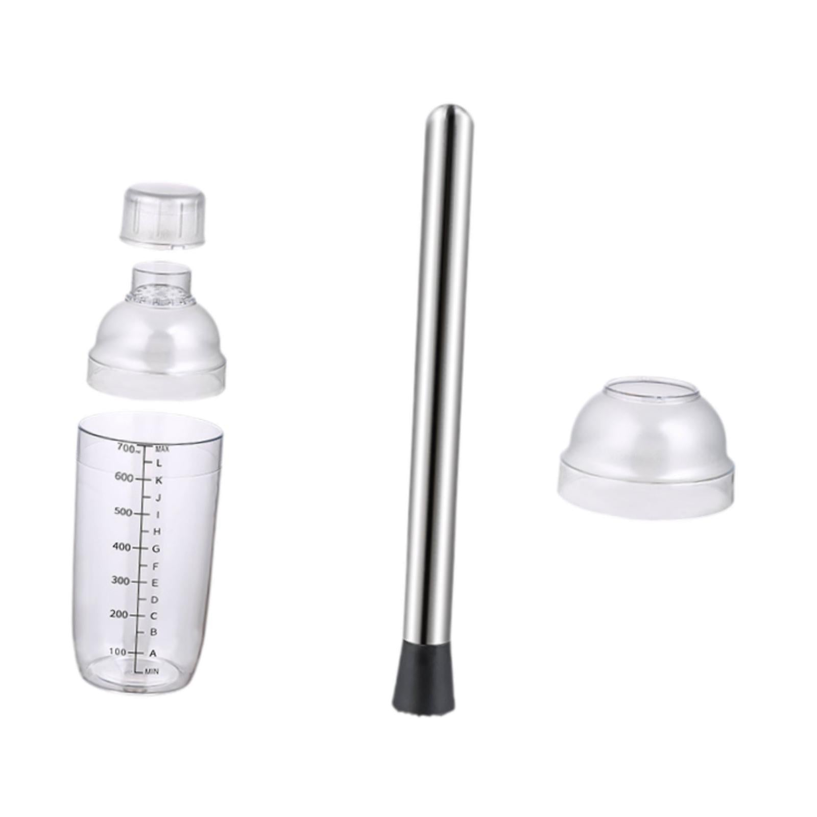 Cocktail Shaker Anti Leakage with Scale Bar Tool for Home Use Milk Smoothie 700ml