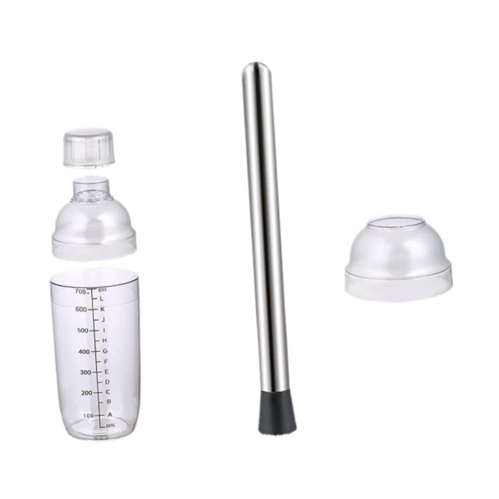 Cocktail Shaker Anti Leakage with Scale Bar Tool for Home Use Milk Smoothie 700ml