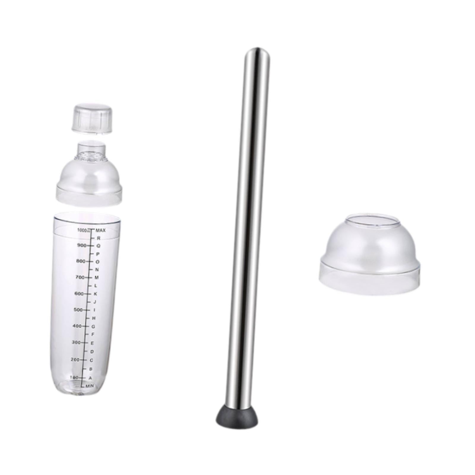 Cocktail Shaker Anti Leakage with Scale Bar Tool for Home Use Milk Smoothie 1000ml