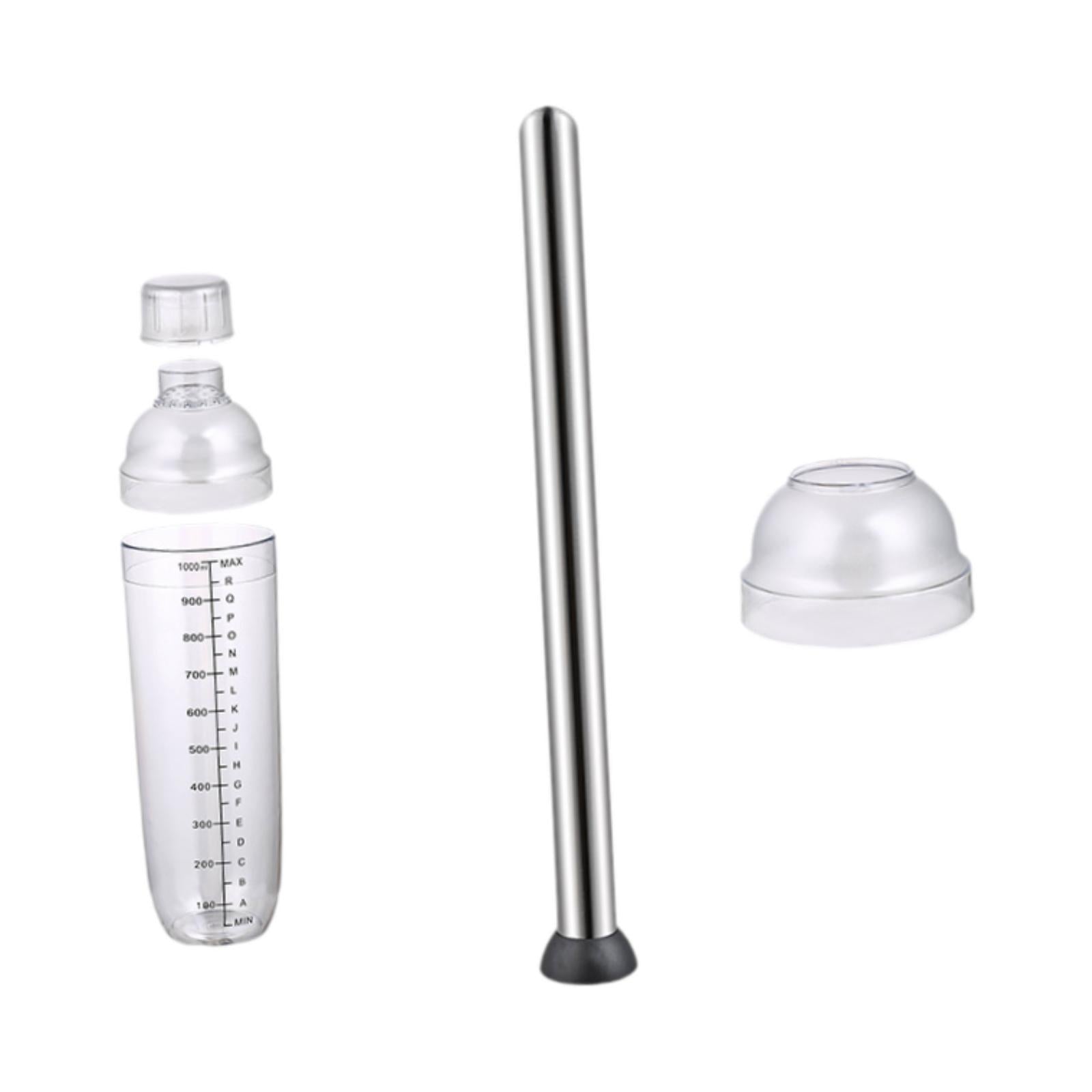 Cocktail Shaker Anti Leakage with Scale Bar Tool for Home Use Milk Smoothie 1000ml