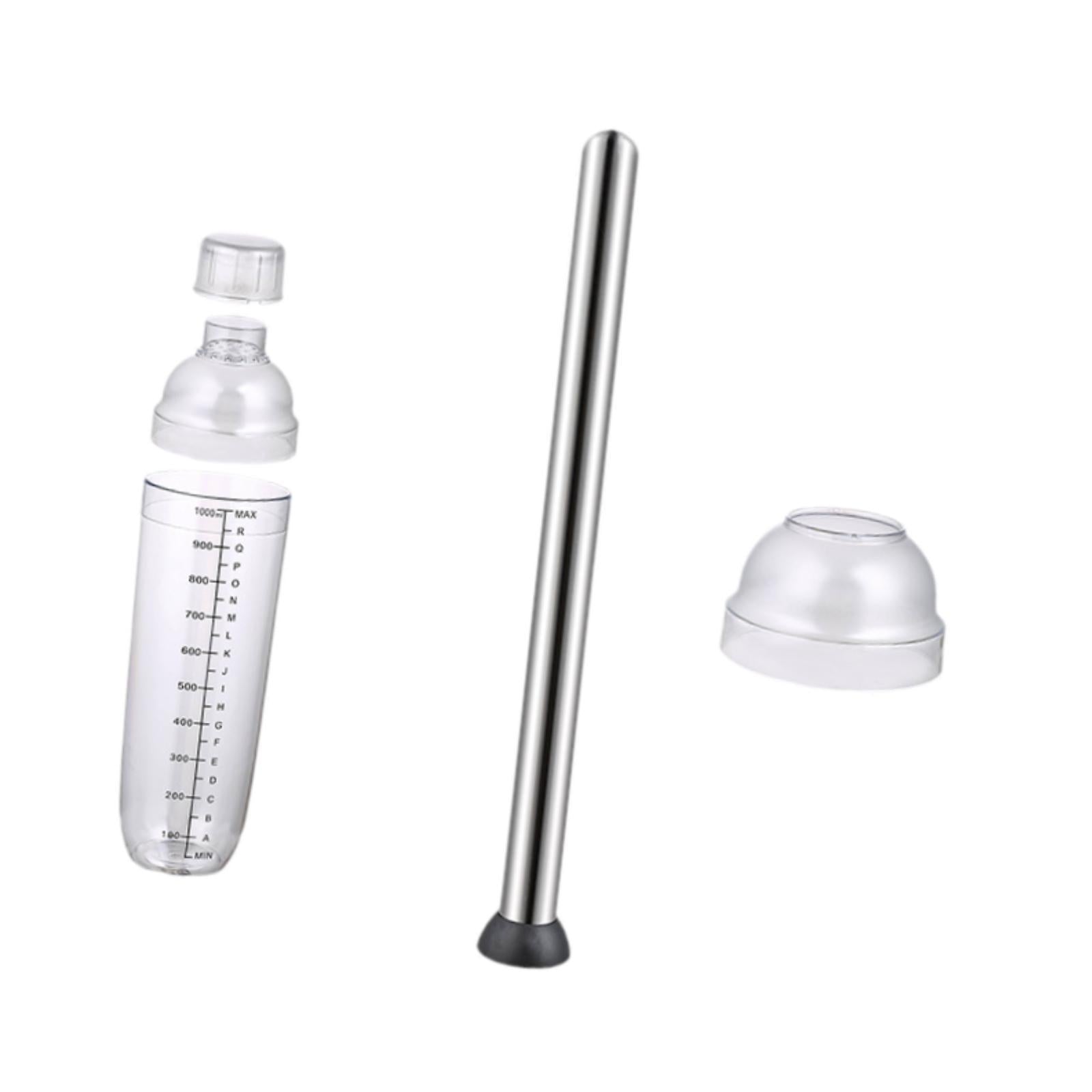 Cocktail Shaker Anti Leakage with Scale Bar Tool for Home Use Milk Smoothie 1000ml