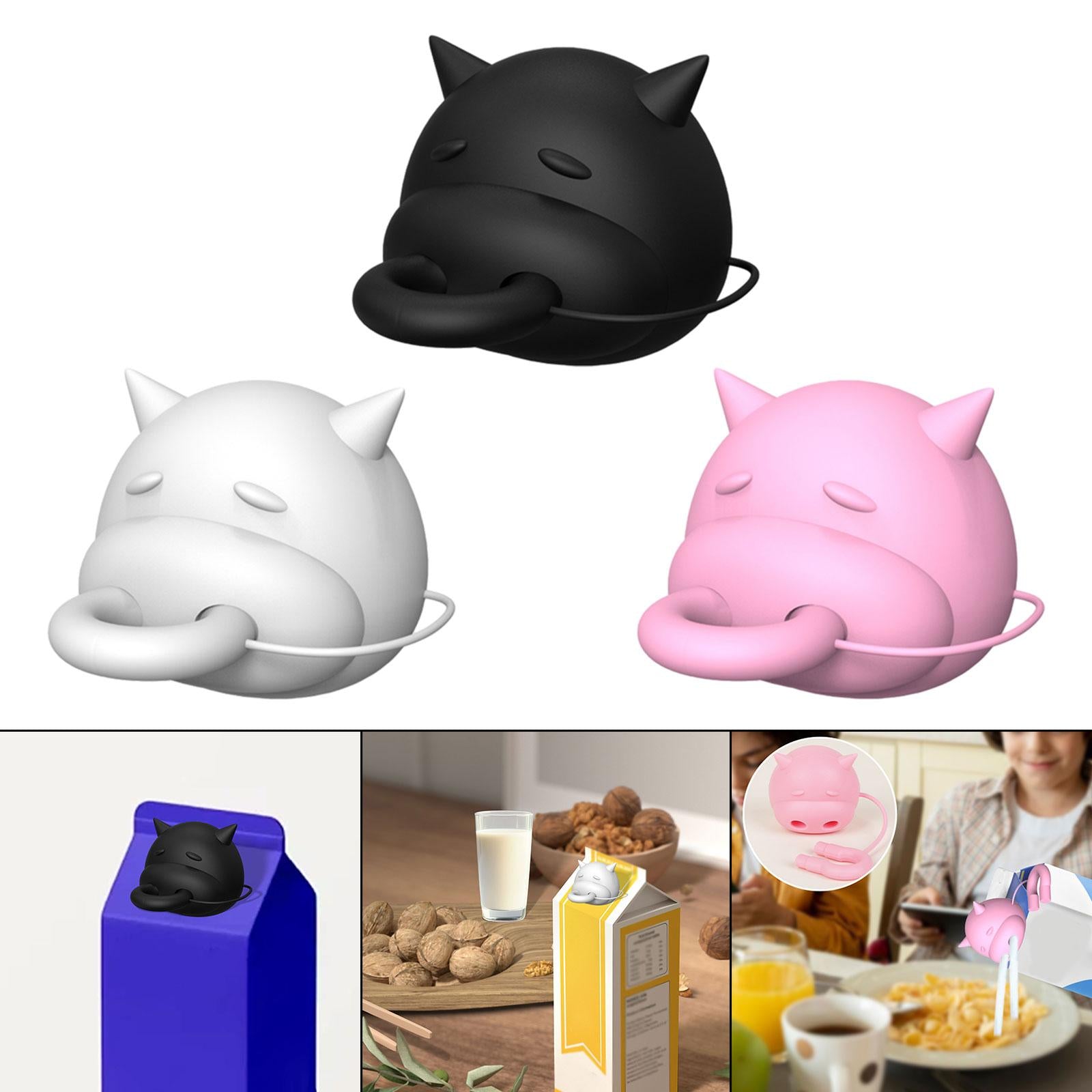Cow Udder Milk Carton Cap Funny Boxed Milk Cap for Shop Holiday Thanksgiving black