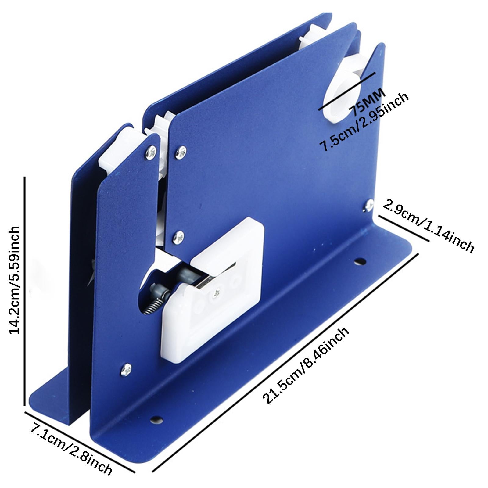 Bag Sealing Tape Dispenser Manual Food Packaging Sealer for Bread Fruit Meat Blue