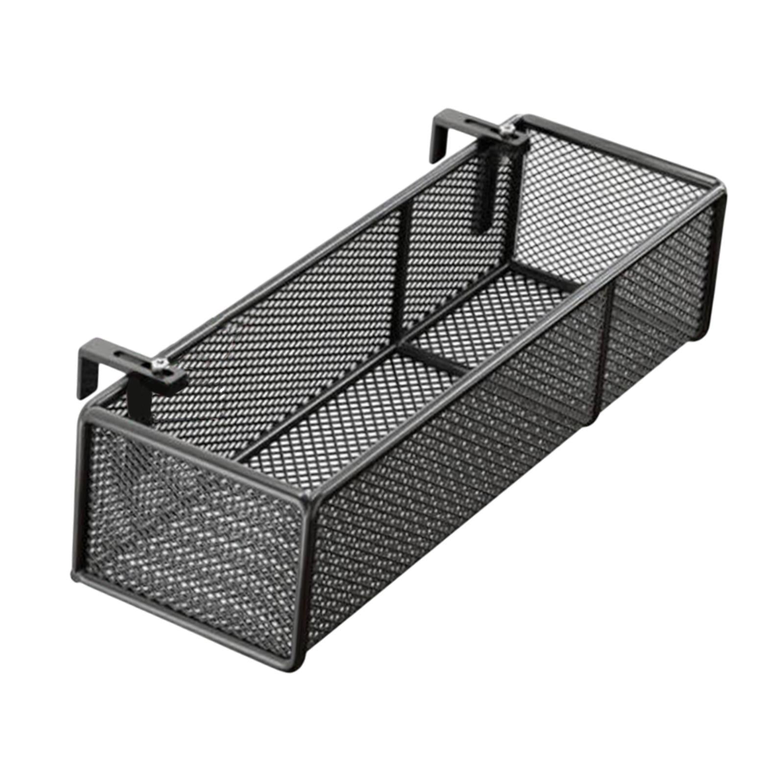 Bedside Hanging Organizer Sturdy Bed Metal Storage Basket for Home Desk Book 27x15x9cm