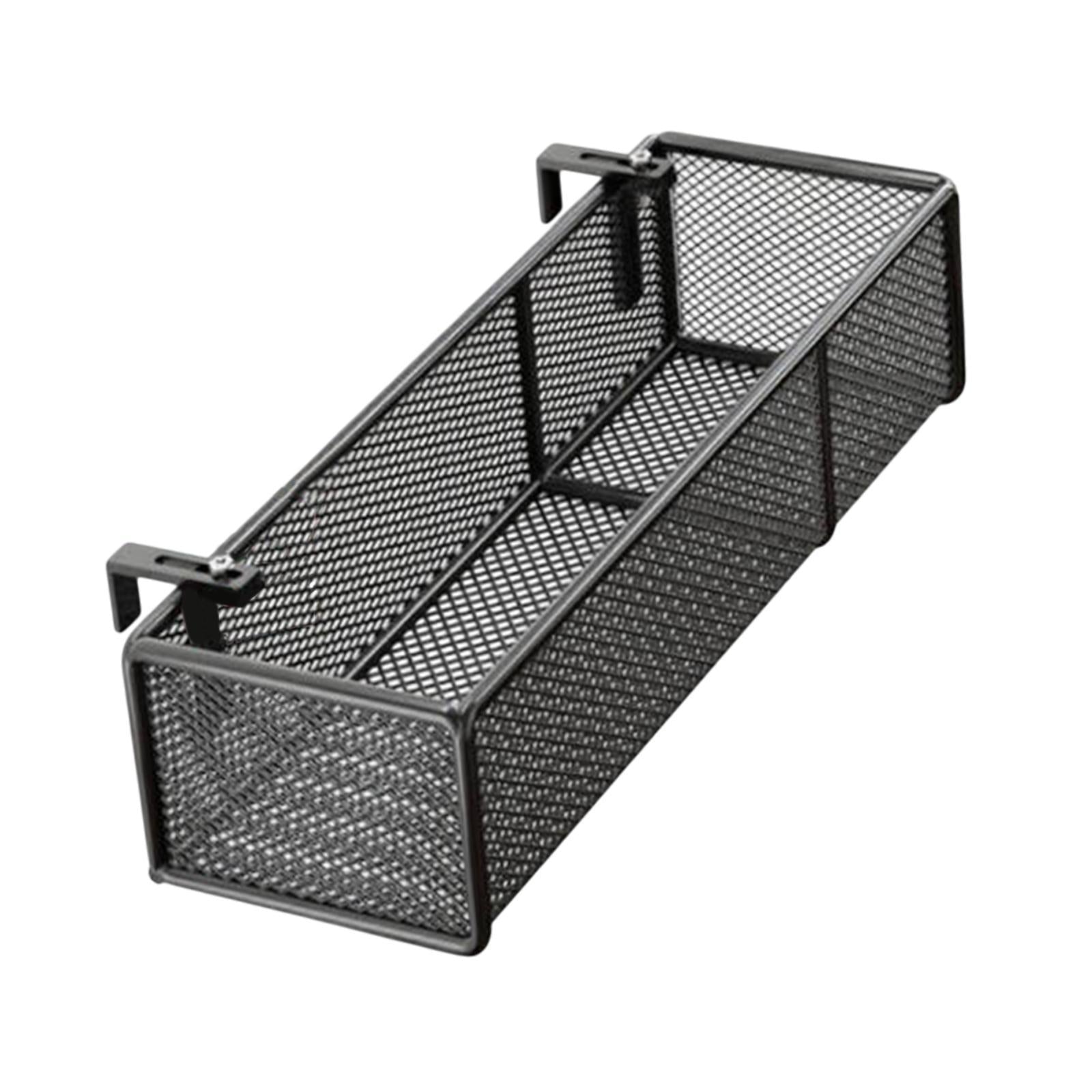 Bedside Hanging Organizer Sturdy Bed Metal Storage Basket for Home Desk Book 27x15x9cm