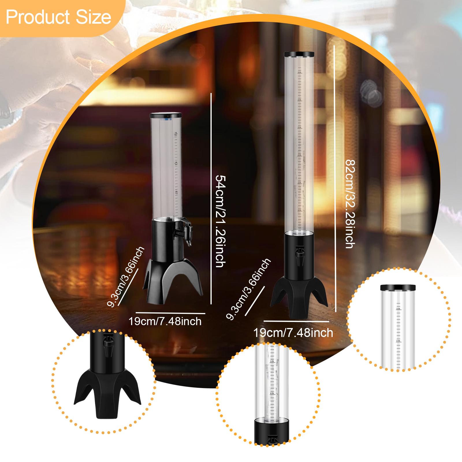Beer Dispenser Margarita Sturdy Tabletop for Home Restaurants 3L black