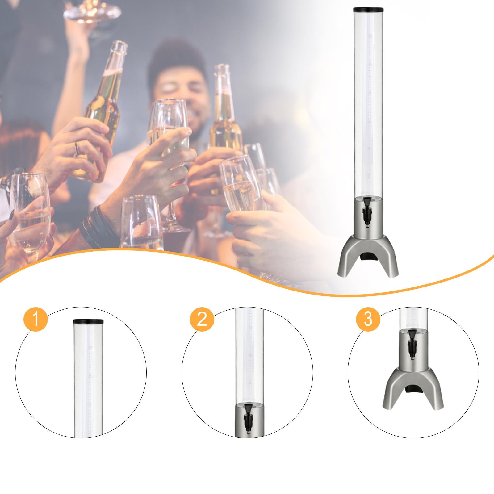 Beer Dispenser Margarita Sturdy Tabletop for Home Restaurants 3L silver