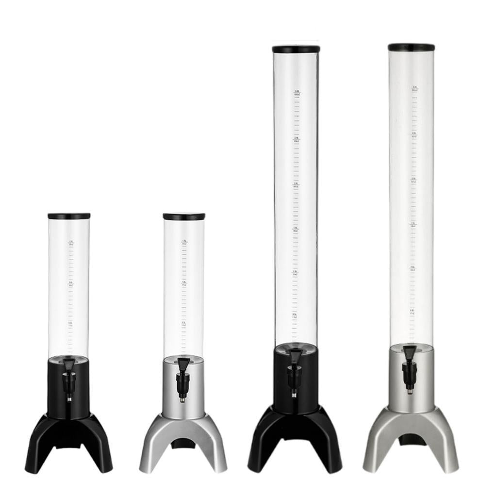 Mimosa Tower Versatile Tabletop Beer Dispenser for Juice Outdoor Restaurants 1.5L Black