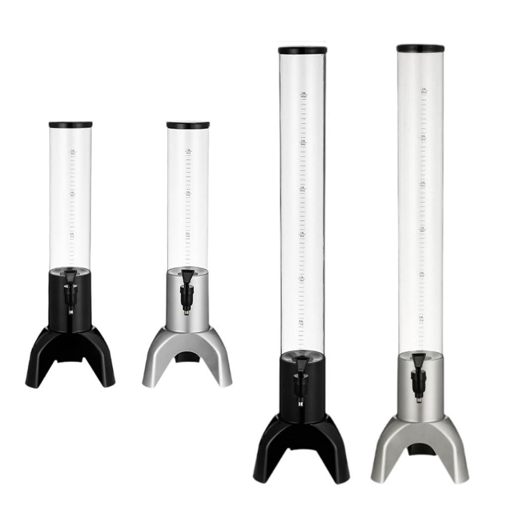 Mimosa Tower Versatile Tabletop Beer Dispenser for Juice Outdoor Restaurants 1.5L Black