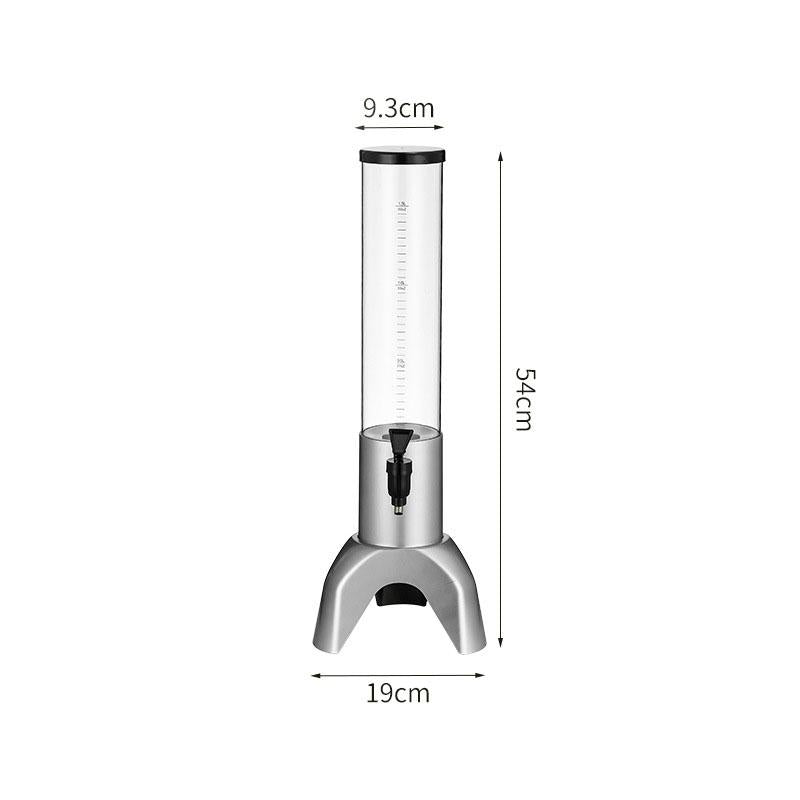 Mimosa Tower Versatile Tabletop Beer Dispenser for Juice Outdoor Restaurants 1.5L Silver