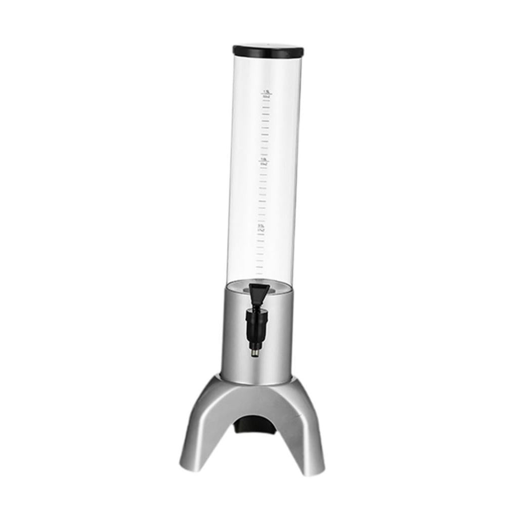 Mimosa Tower Versatile Tabletop Beer Dispenser for Juice Outdoor Restaurants 1.5L Silver