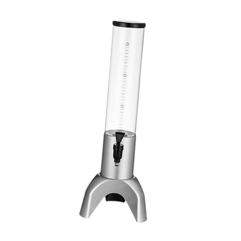Mimosa Tower Versatile Tabletop Beer Dispenser for Juice Outdoor Restaurants 1.5L Silver