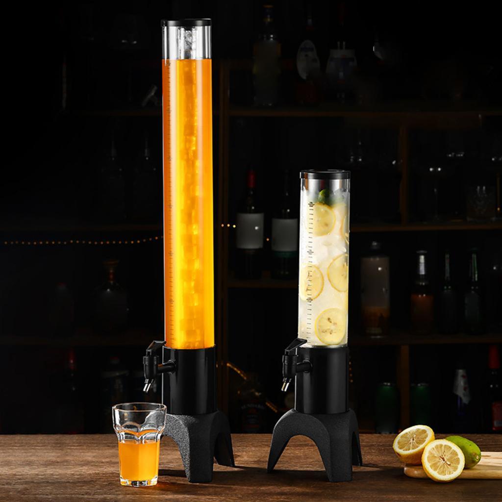Mimosa Tower Versatile Tabletop Beer Dispenser for Juice Outdoor Restaurants 3L Black