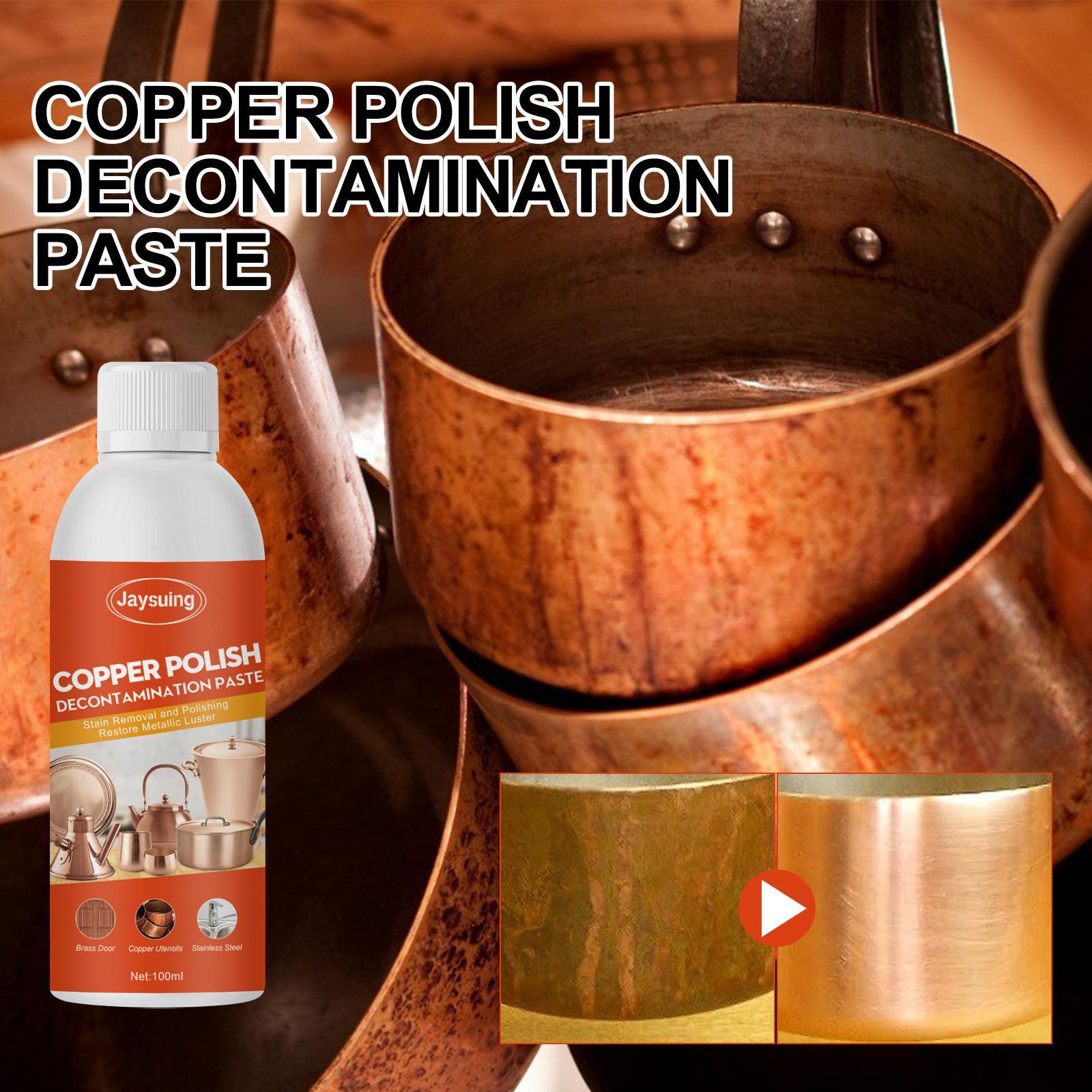 Copper Cleaner 100ml Cleaning Care Tool Brightener High Gloss for Brass Door