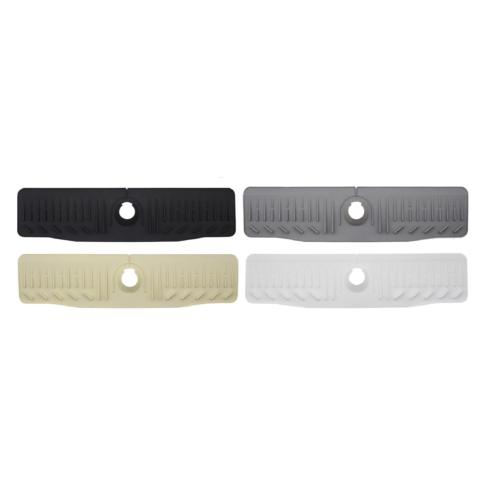 Kitchen Sink Faucet Mat Drain Pad Counter Campers Washroom Home Splash Guard Black