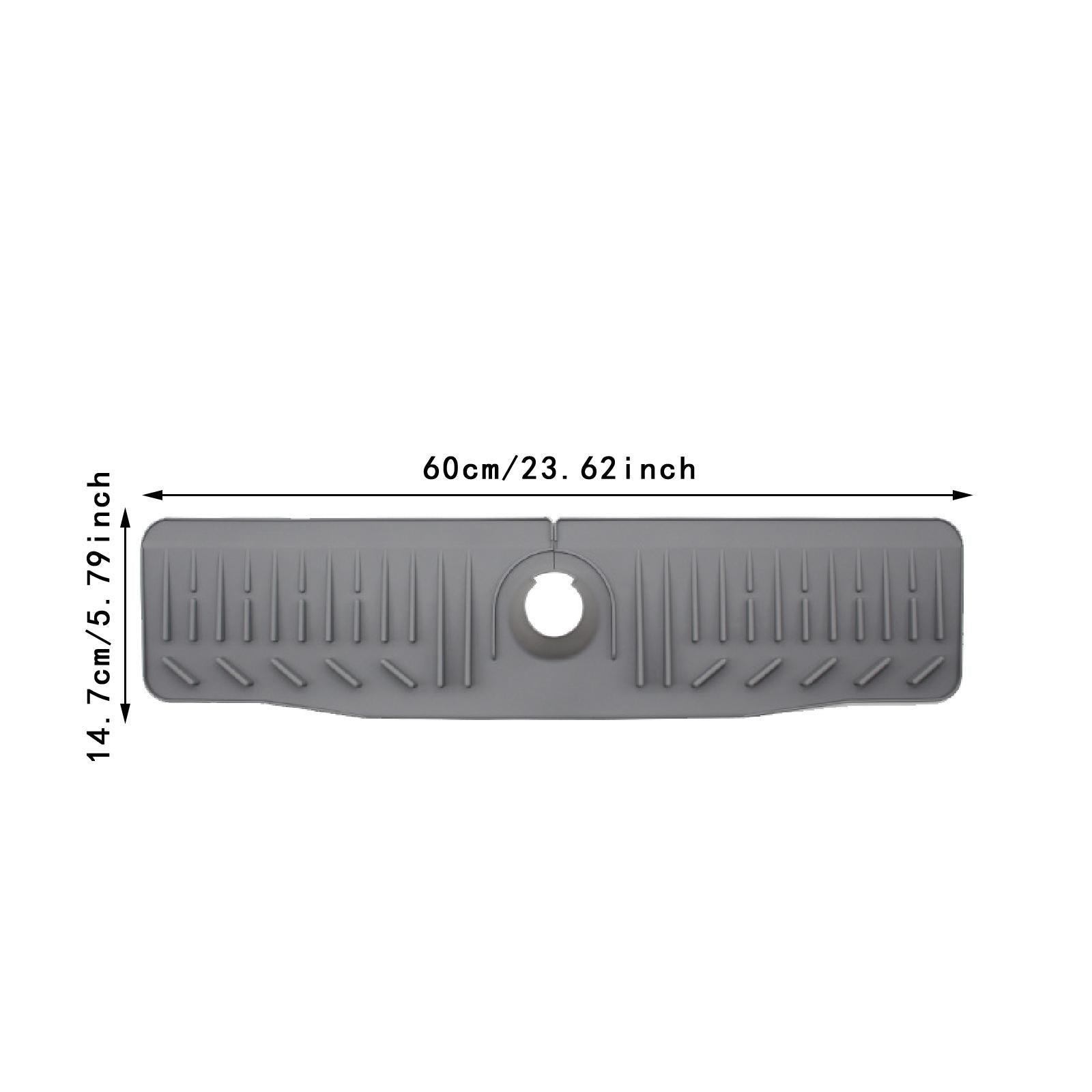 Kitchen Sink Faucet Mat Drain Pad Counter Campers Washroom Home Splash Guard Gray
