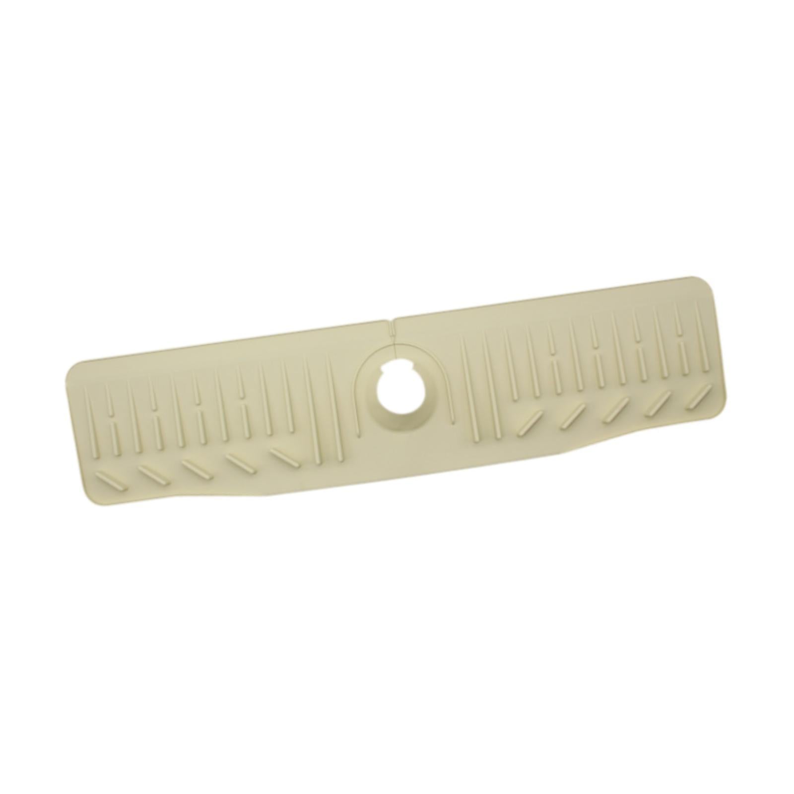 Kitchen Sink Faucet Mat Drain Pad Counter Campers Washroom Home Splash Guard Beige