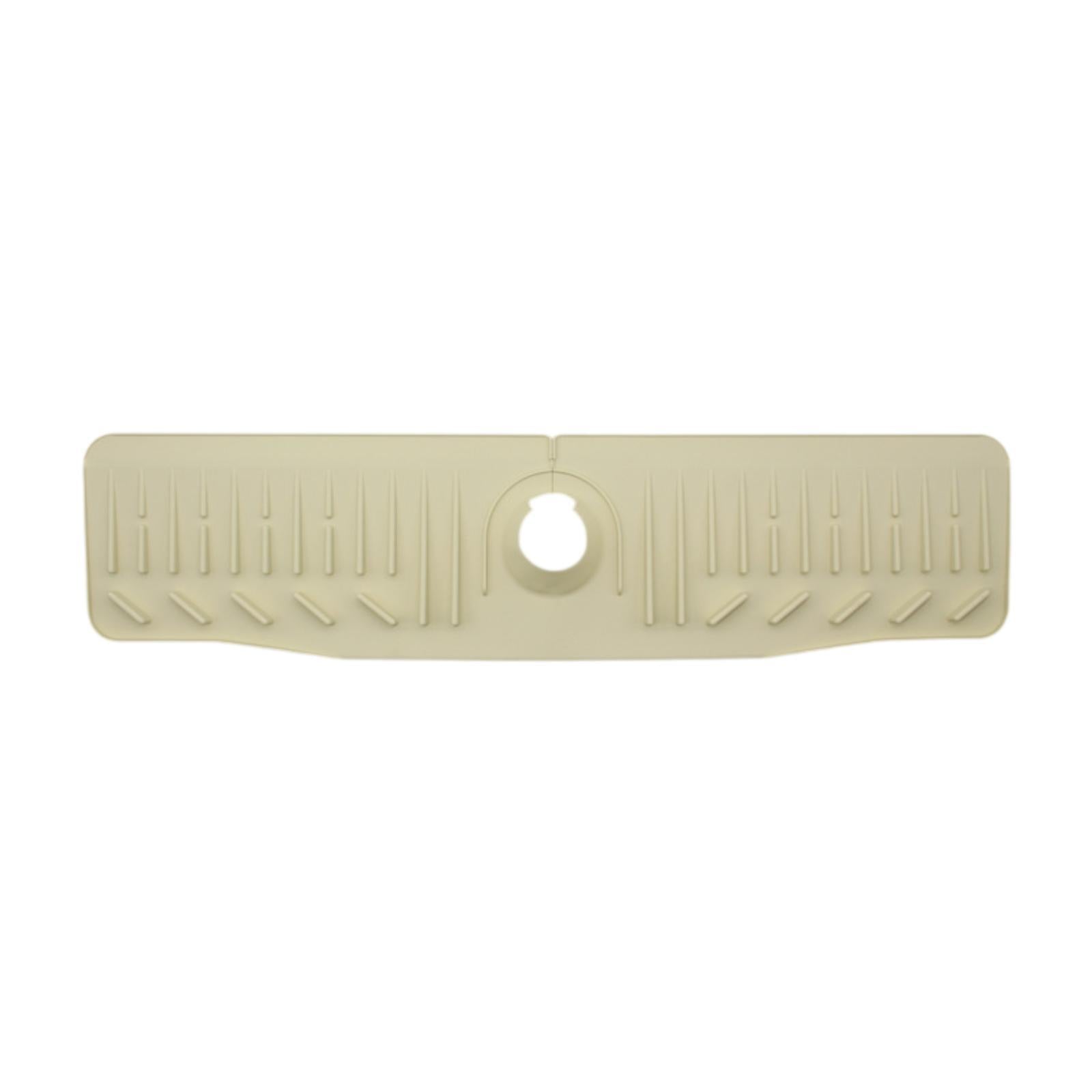 Kitchen Sink Faucet Mat Drain Pad Counter Campers Washroom Home Splash Guard Beige