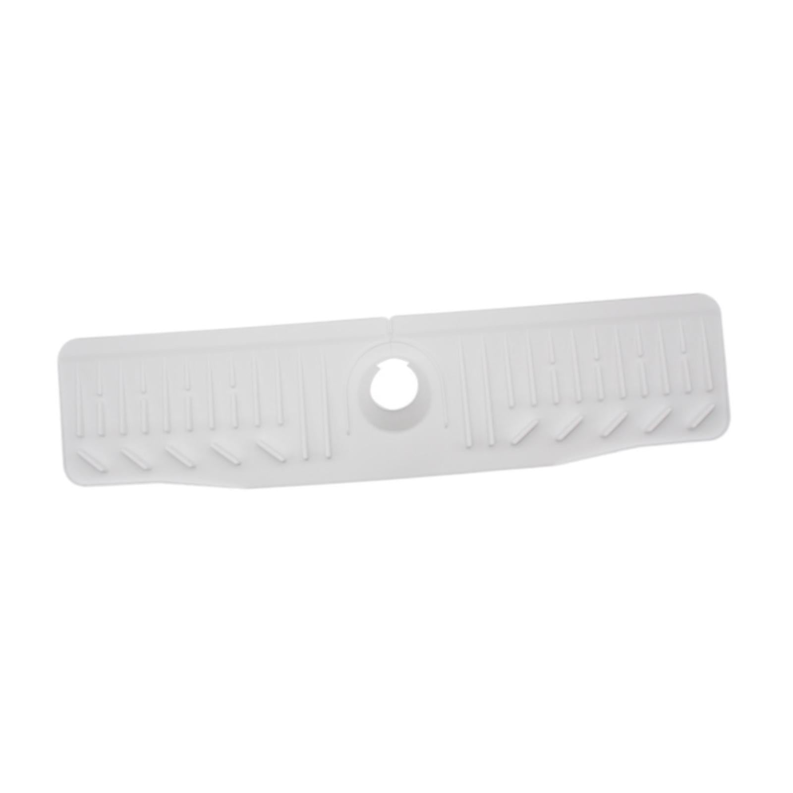 Kitchen Sink Faucet Mat Drain Pad Counter Campers Washroom Home Splash Guard White