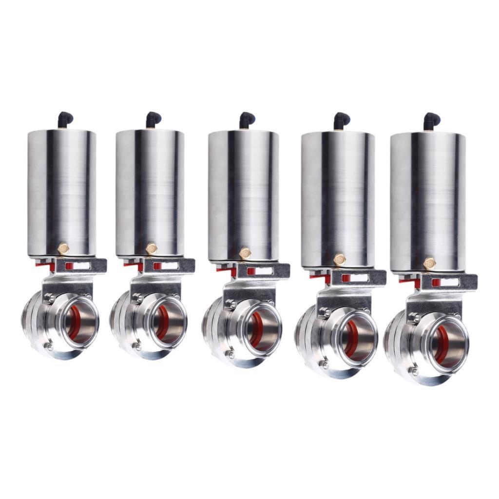 Sanitary Butterfly Valve Pneumatic Actuator for Bioengineering Beer Beverage 25mm