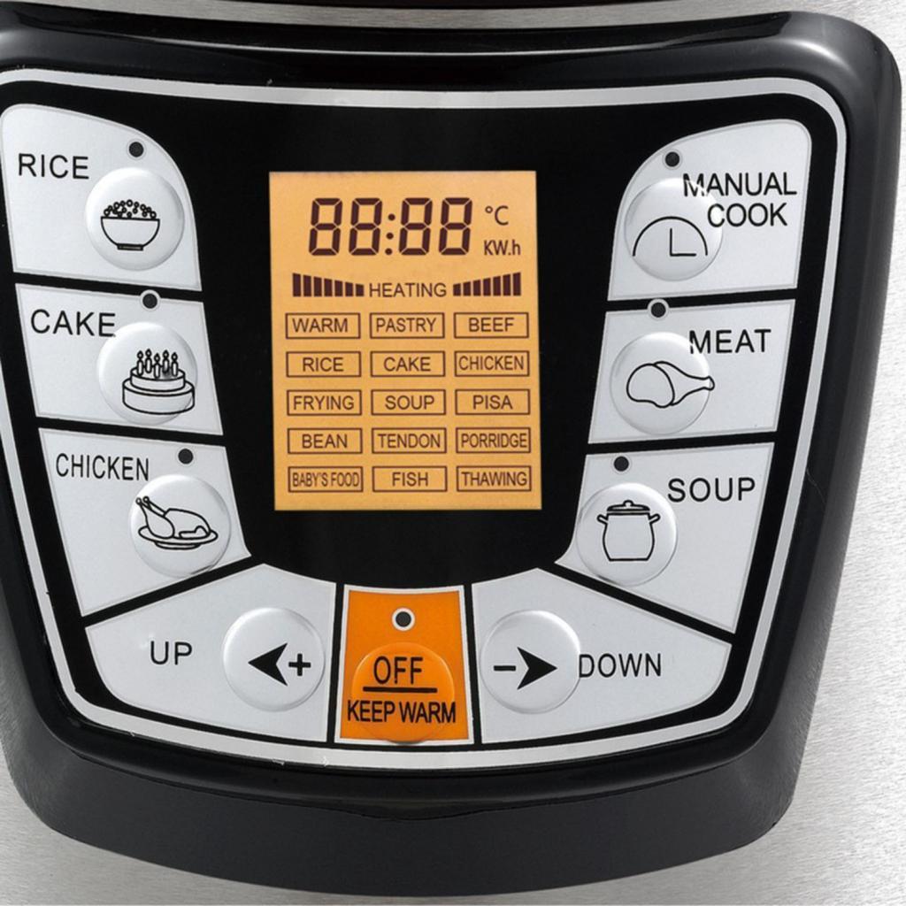 Electric Pressure Cooker Multipurpose Slow Cooking Pot for Chicken Soup Cake