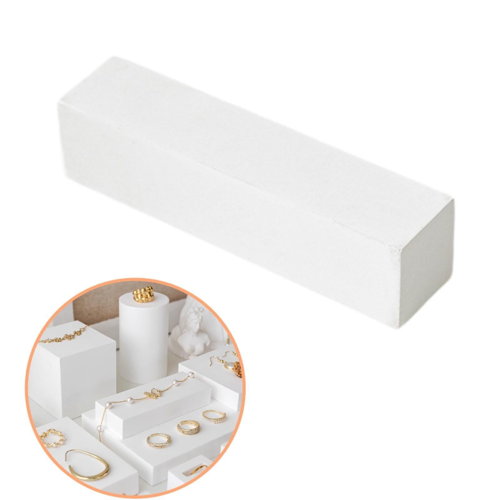 Jewelry Display Stand Earrings Watches Cake Stand for Vanity Dresser Wedding Cuboid 8x2x1.8cm