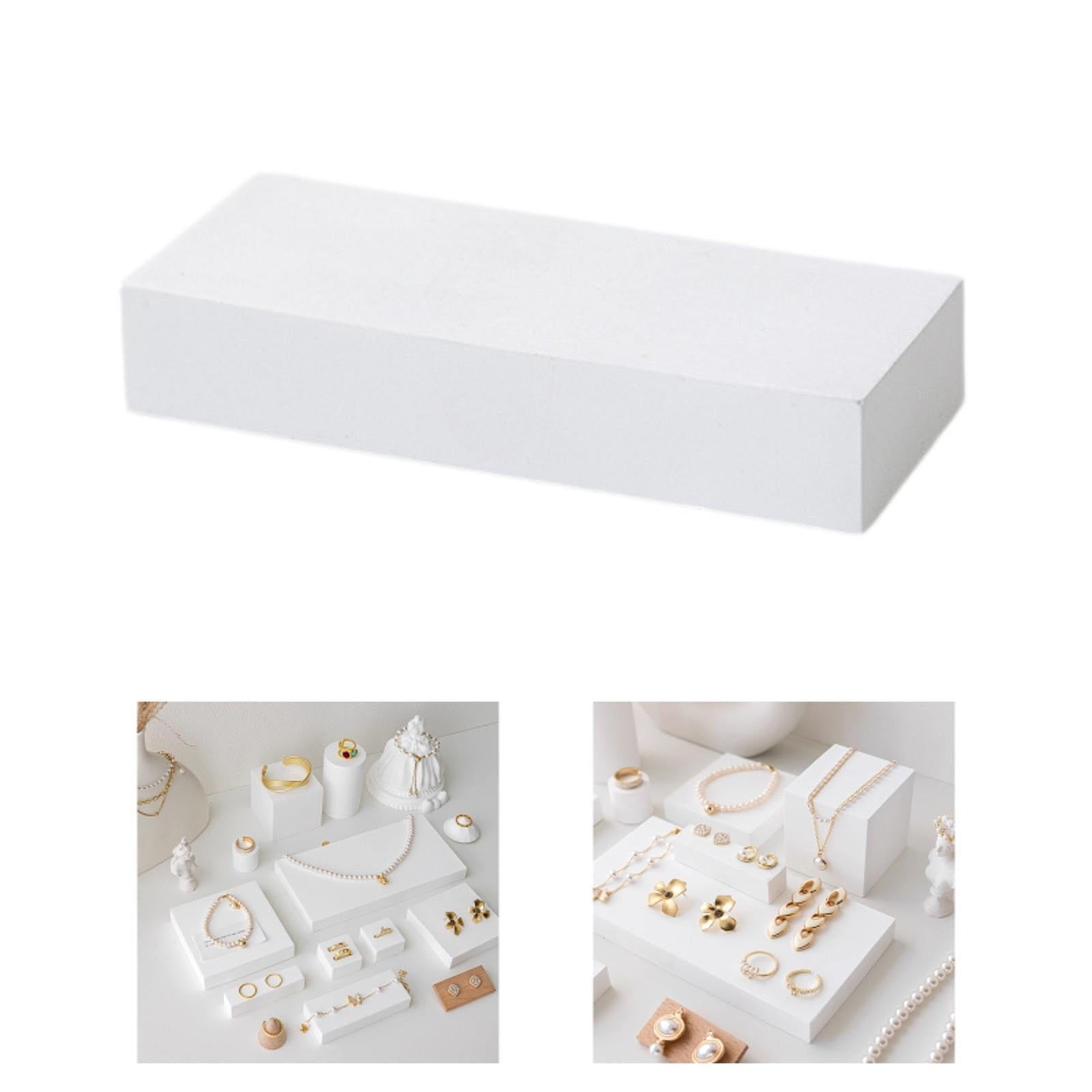 Jewelry Display Stand Earrings Watches Cake Stand for Vanity Dresser Wedding Cuboid 10x4x1.8cm