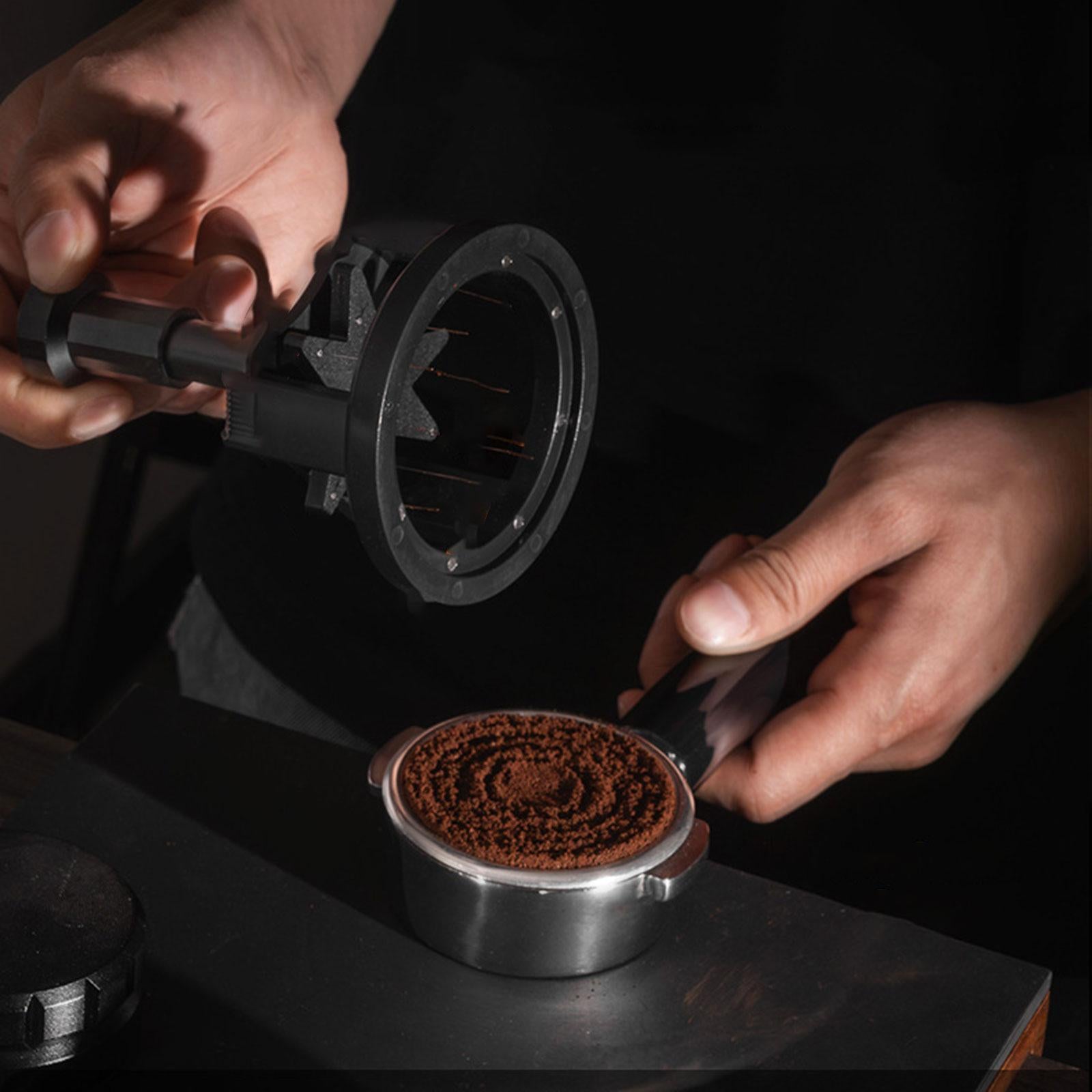 Espresso Distribution Tool Rotatable Coffee Distributor for Coffee Shop Home 53mm