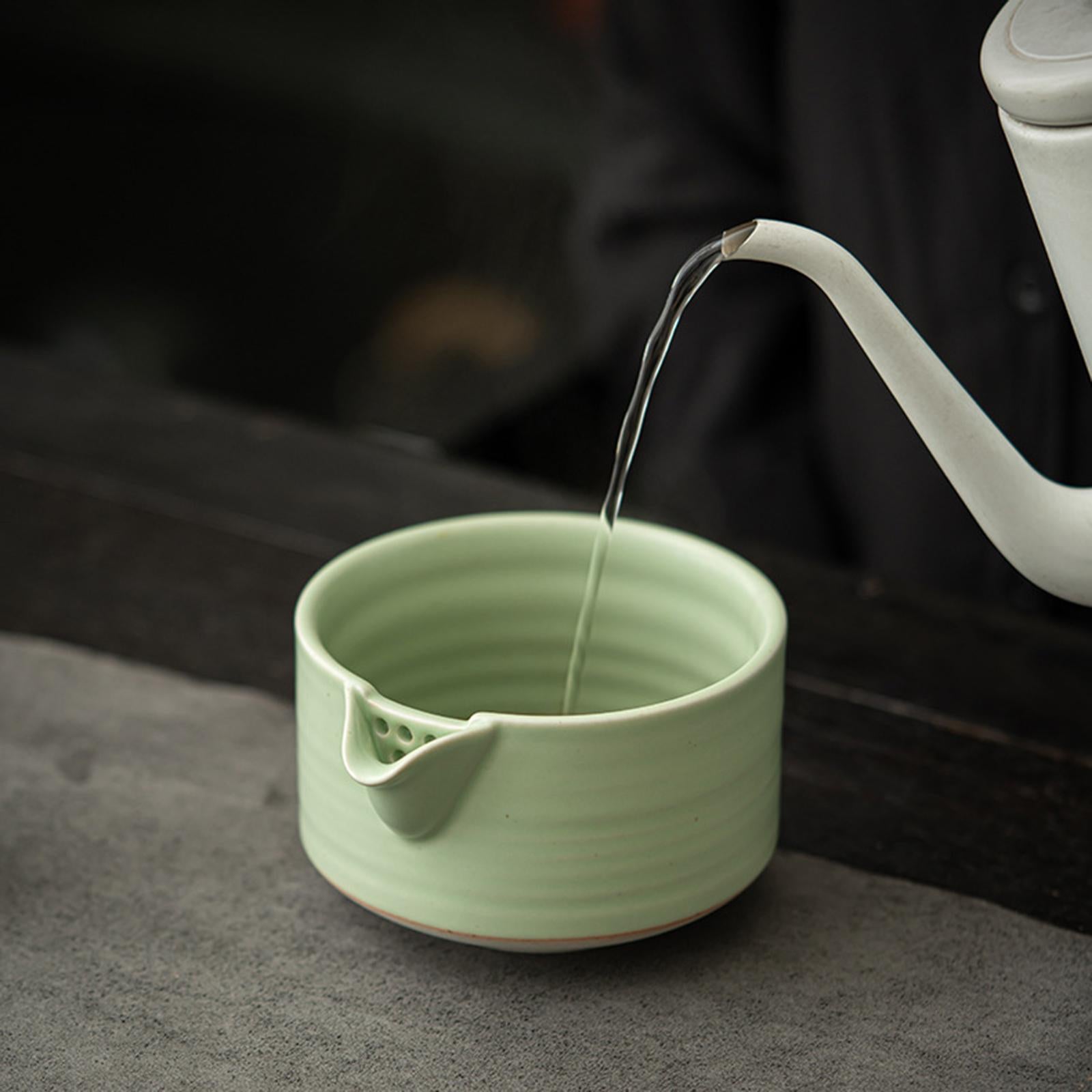Matcha Bowl and Whisk Rest Portable Tea Utensils for Living Room Home Office Green