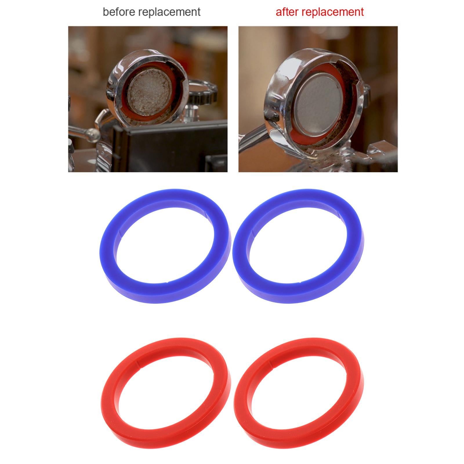 2Pcs Silicone Group Gaskets Portable Group Head Sealing for E61 Coffee Maker Red
