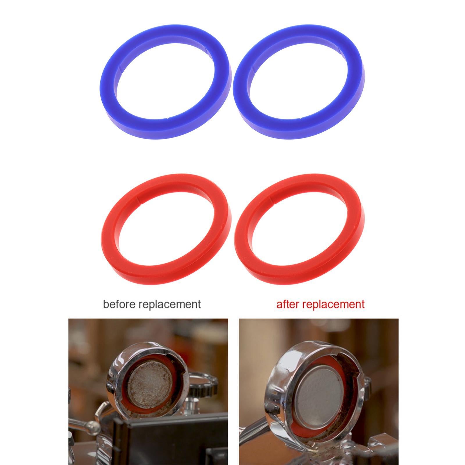 2Pcs Silicone Group Gaskets Portable Group Head Sealing for E61 Coffee Maker Red