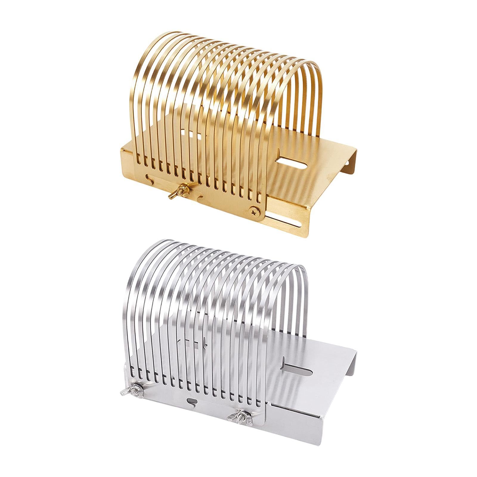 Bread Slicer Baking Tool Bread Loaf Cutter for Homemade Breads Tomato Potato Silver