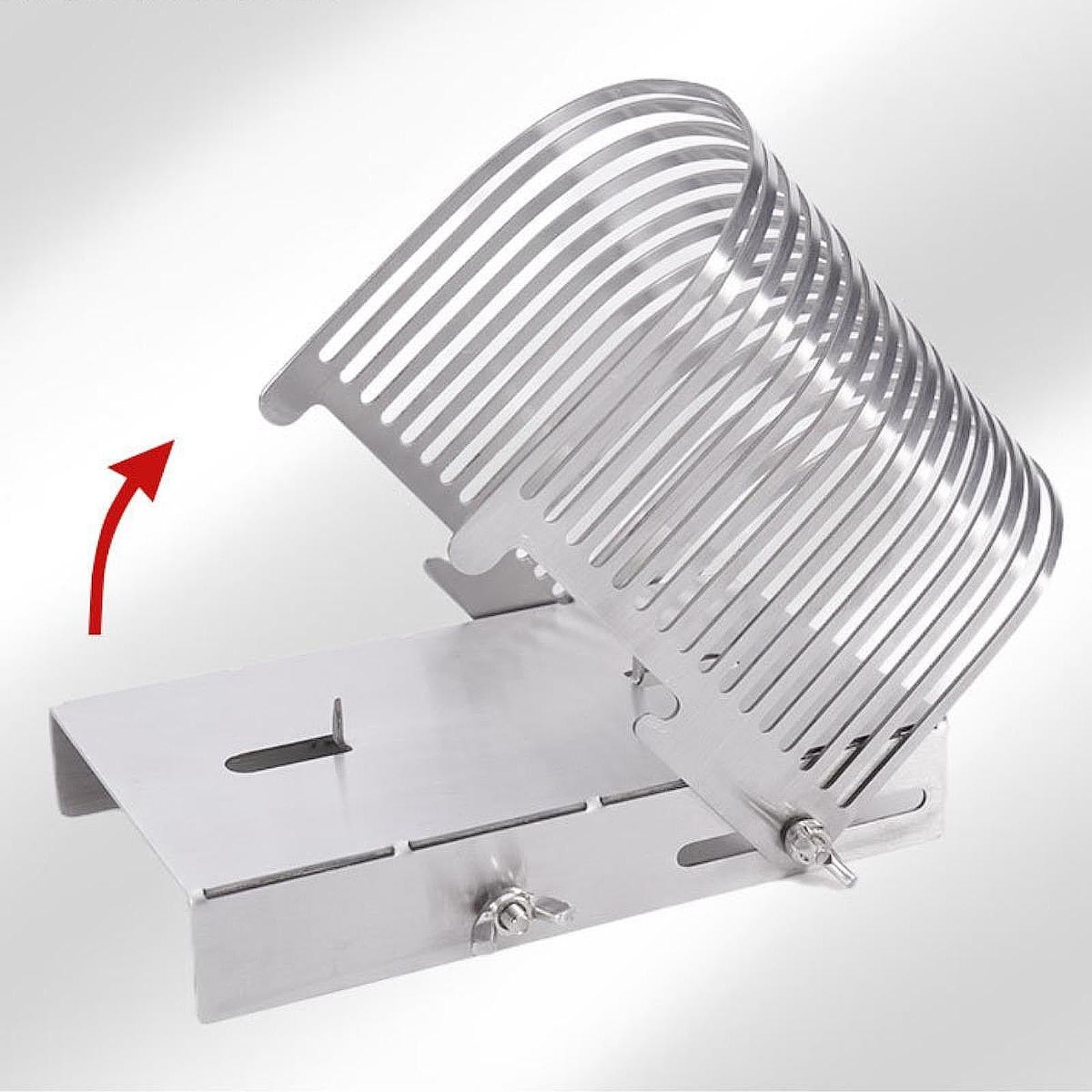 Bread Slicer Baking Tool Bread Loaf Cutter for Homemade Breads Tomato Potato Silver