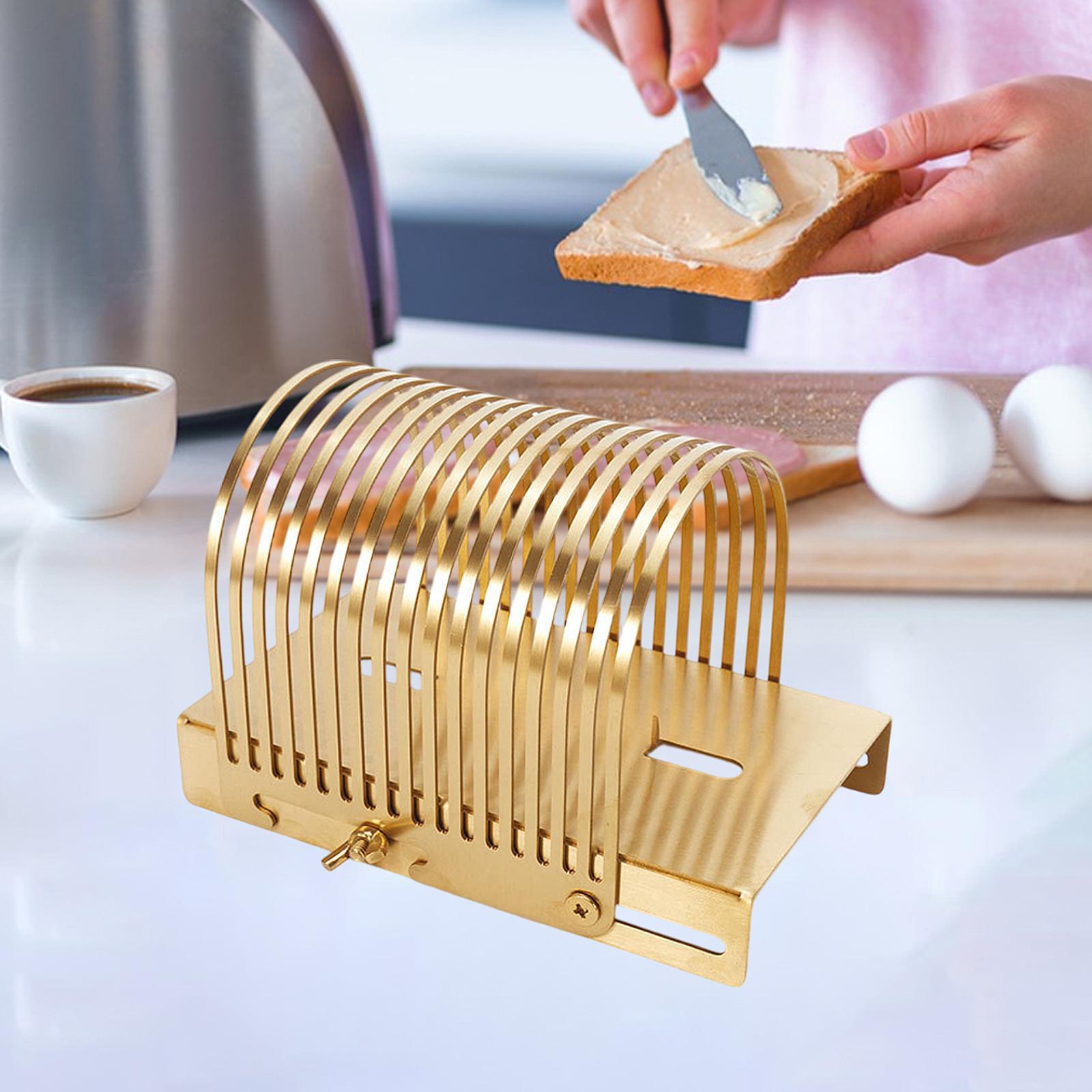 Bread Slicer Baking Tool Bread Loaf Cutter for Homemade Breads Tomato Potato Gold