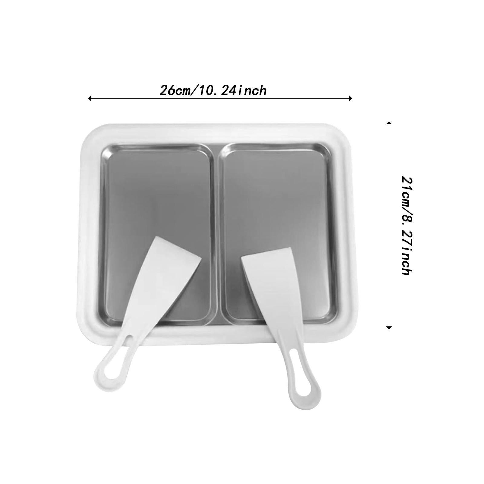 Instant Cream Maker Homemade Cold Pan Plate for Sorbets Frozen Yogurt Gelato white