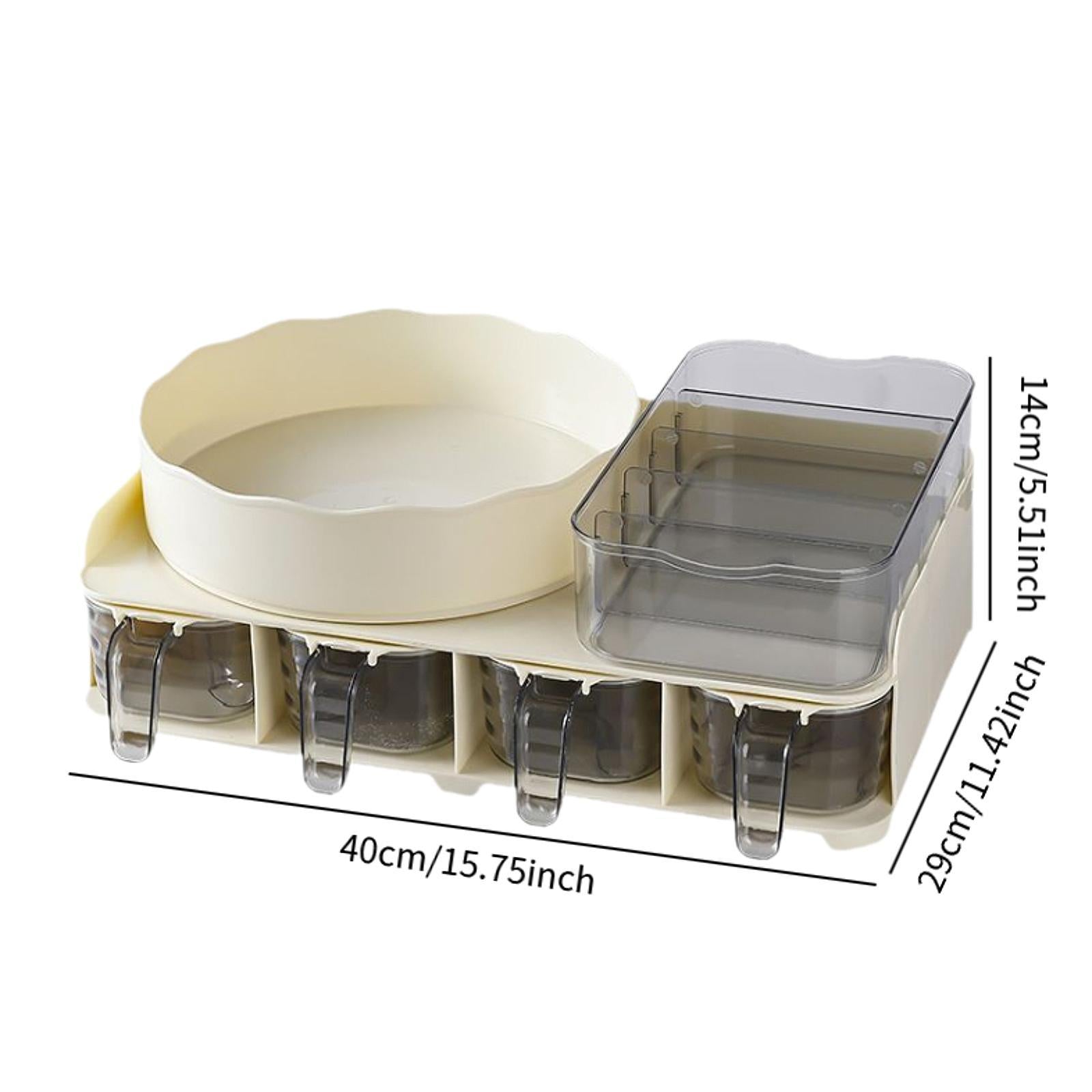 Countertop Spice Jar and Rack Set Condiment Jar for Dining Room Cabinet Home