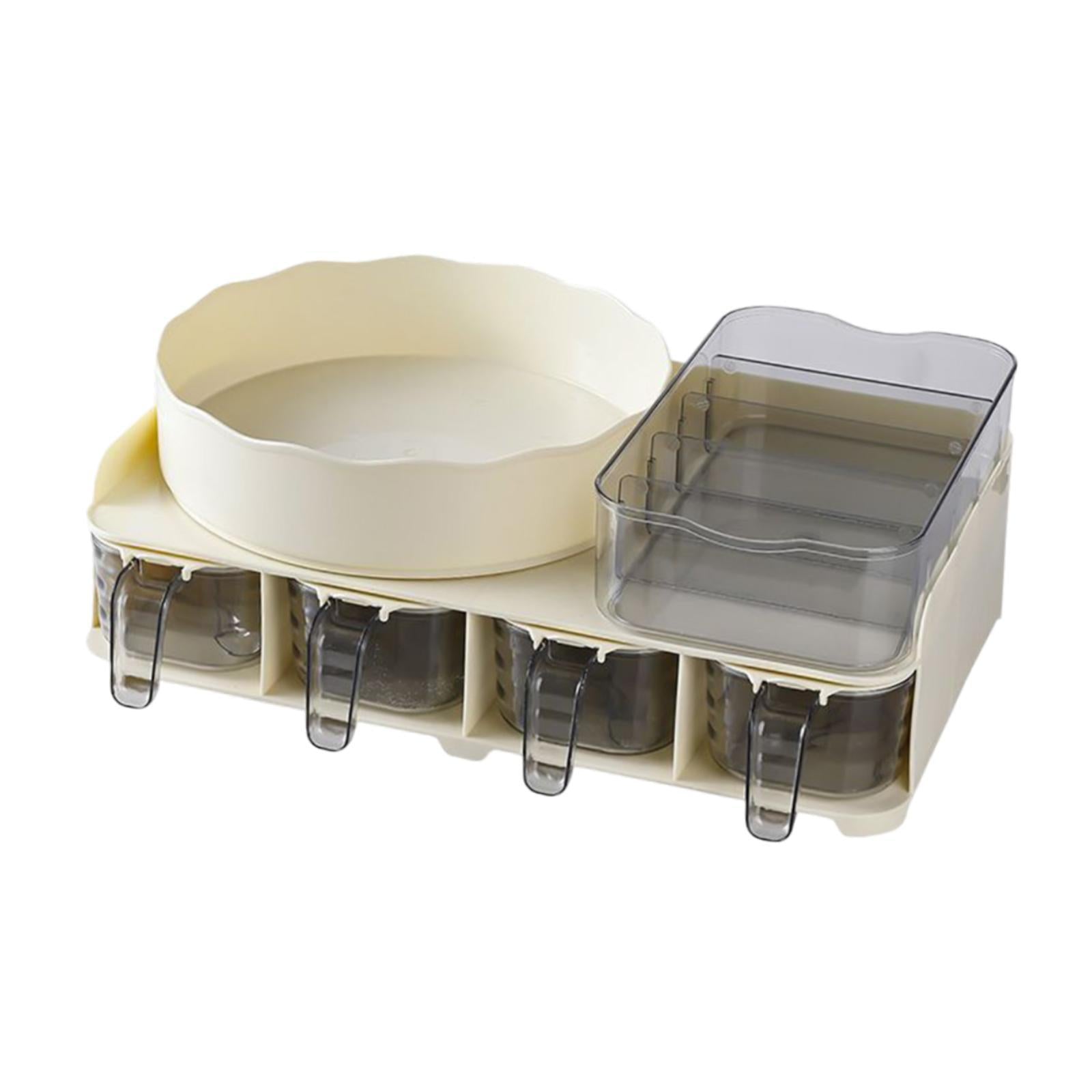 Countertop Spice Jar and Rack Set Condiment Jar for Dining Room Cabinet Home