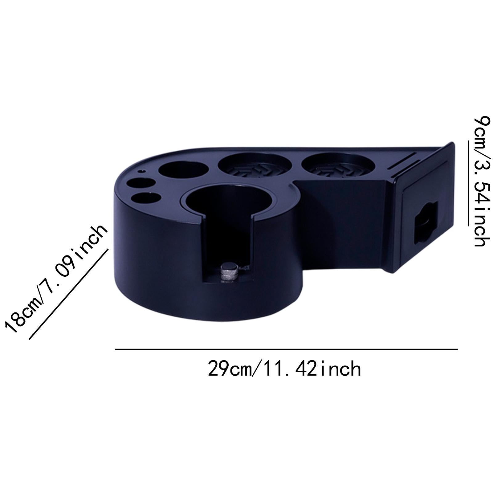 Espresso Tamping Station Organizer Accessory Versatile 29x18x9cm with Drawer Black