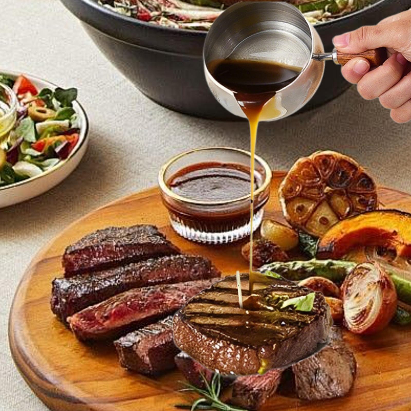 Stainless Steel Sauce Cup Reusable Measuring Cup Kitchen Gadget Dipping Bowl S Silver