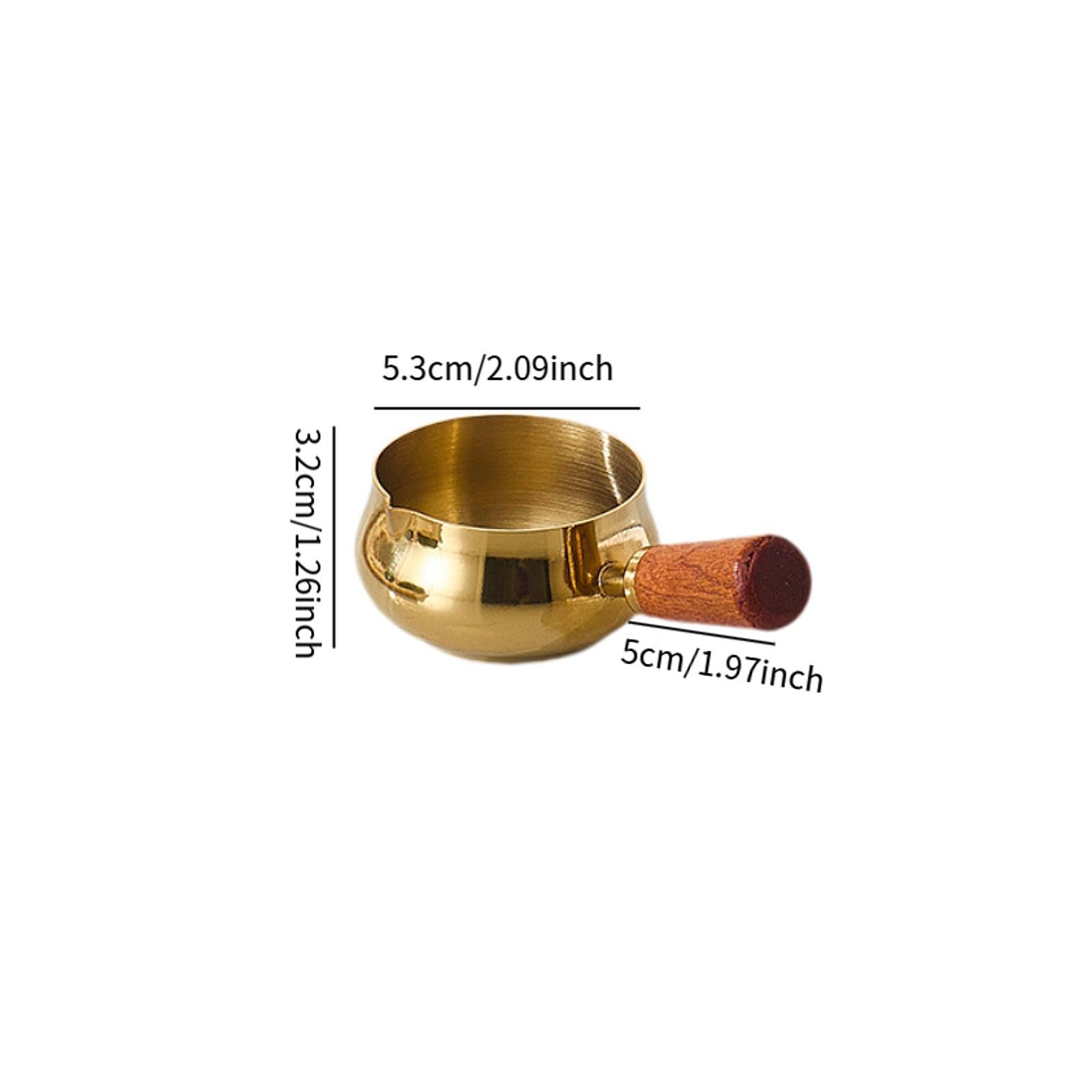 Stainless Steel Sauce Cup Reusable Measuring Cup Kitchen Gadget Dipping Bowl S Gold