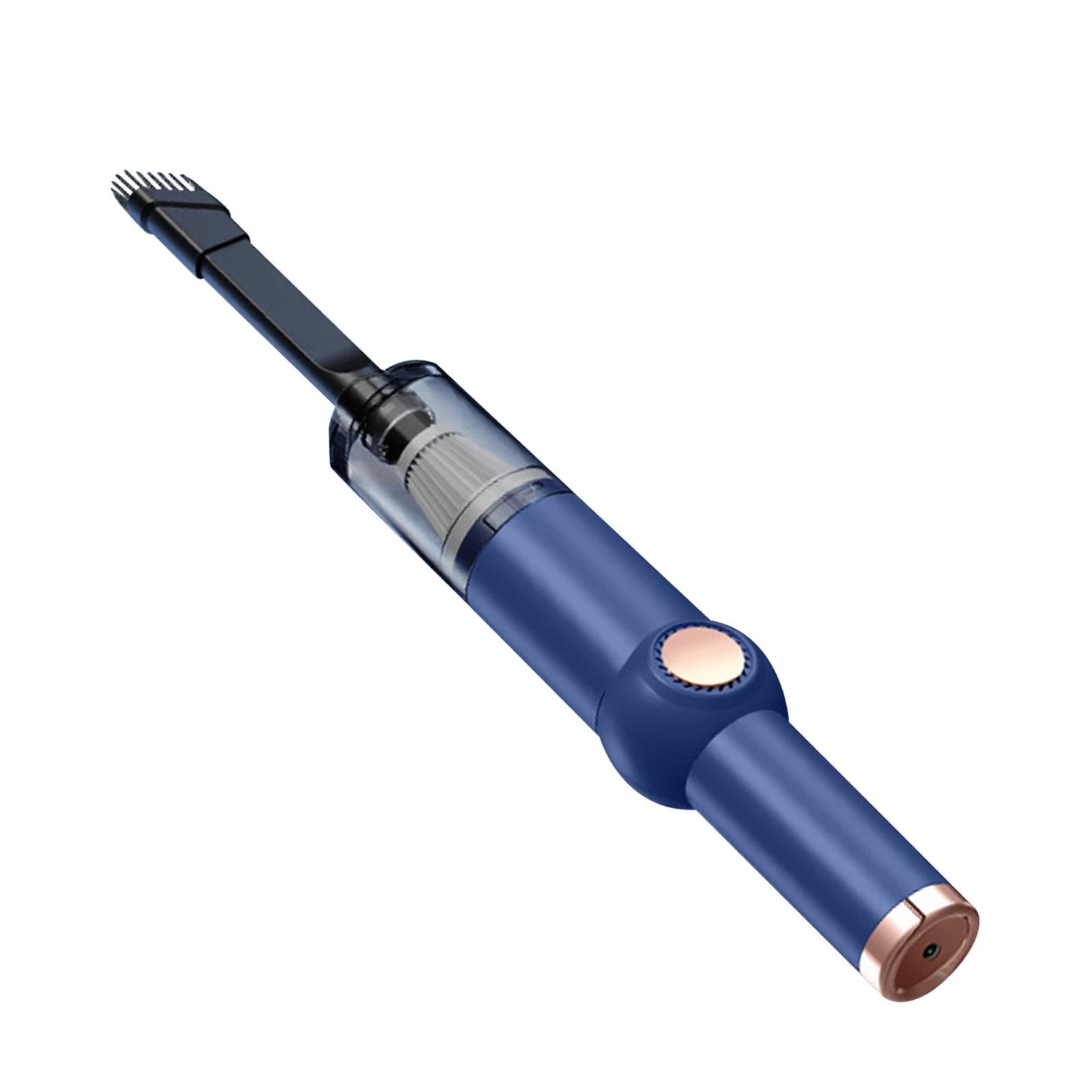 Mini Handheld Car Vacuum Household Rechargeable for Computer Kitchen Vehicle Blue