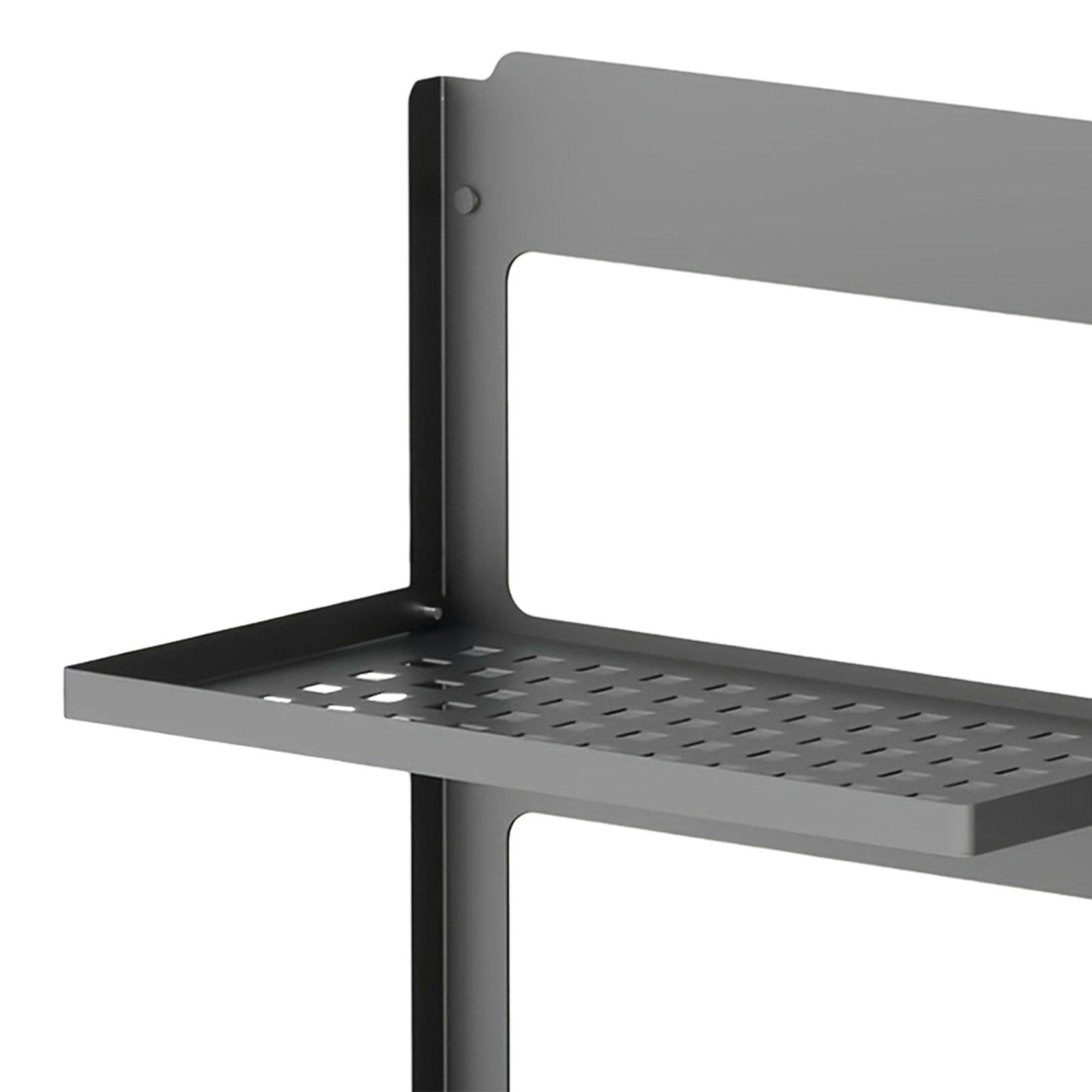 Floating Wall Shelves Folding 2 Tier Wall Shelf for Kitchen Balcony Bathroom