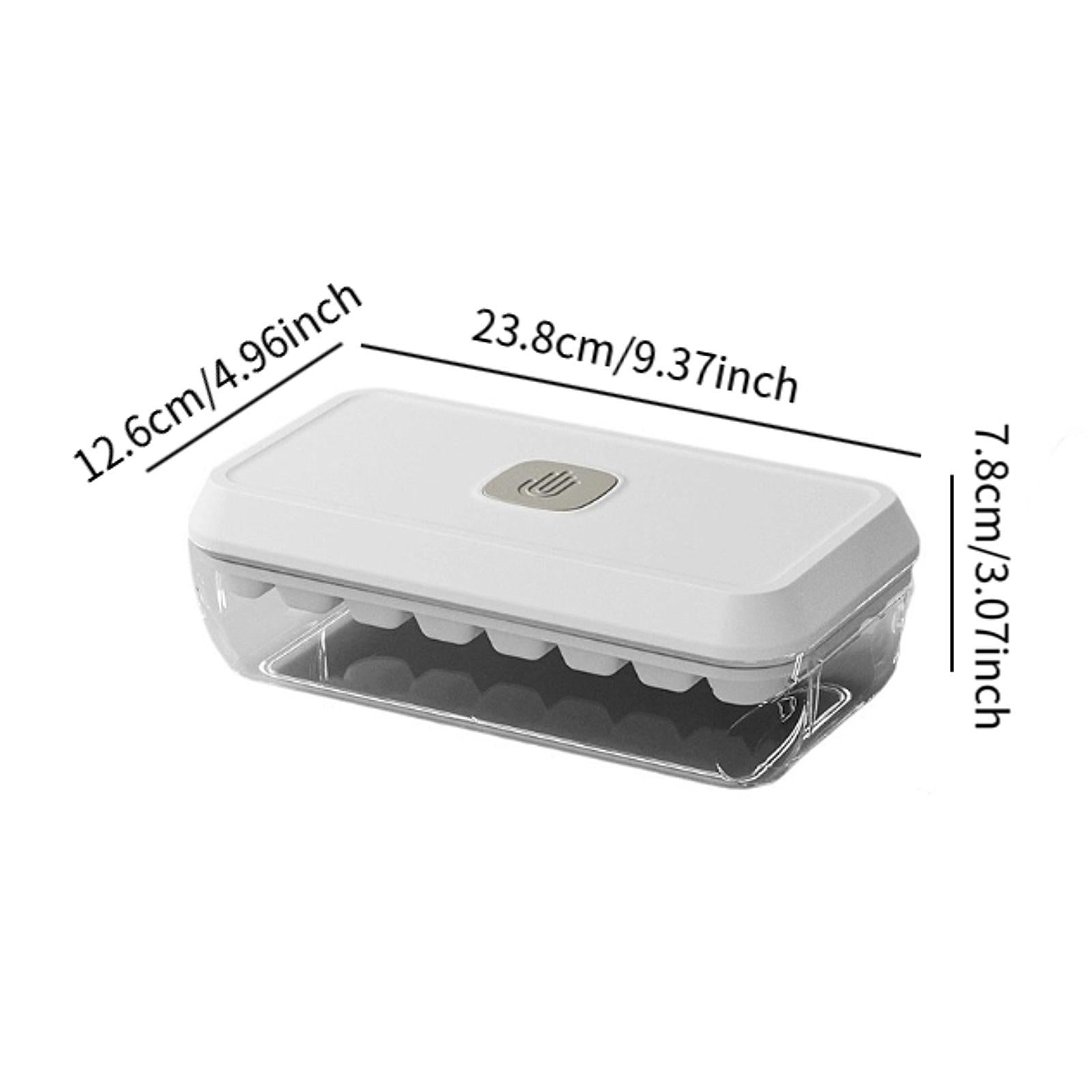 Ice Cube Tray with Lid and Bin Sleek Storage Box for Chocolate Beverage Dorm 32 Grids