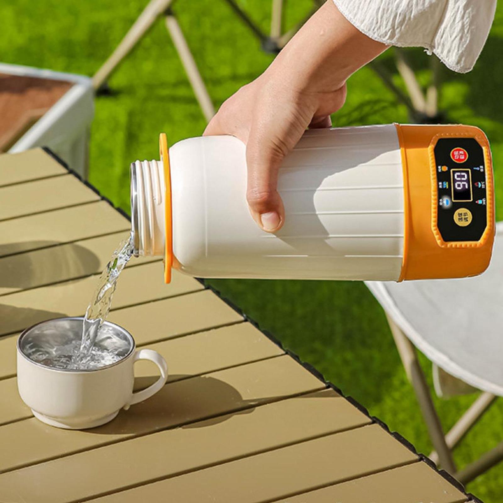 Car Heating Cup LED Digital Display Water Heater for Road Trips Camping Home