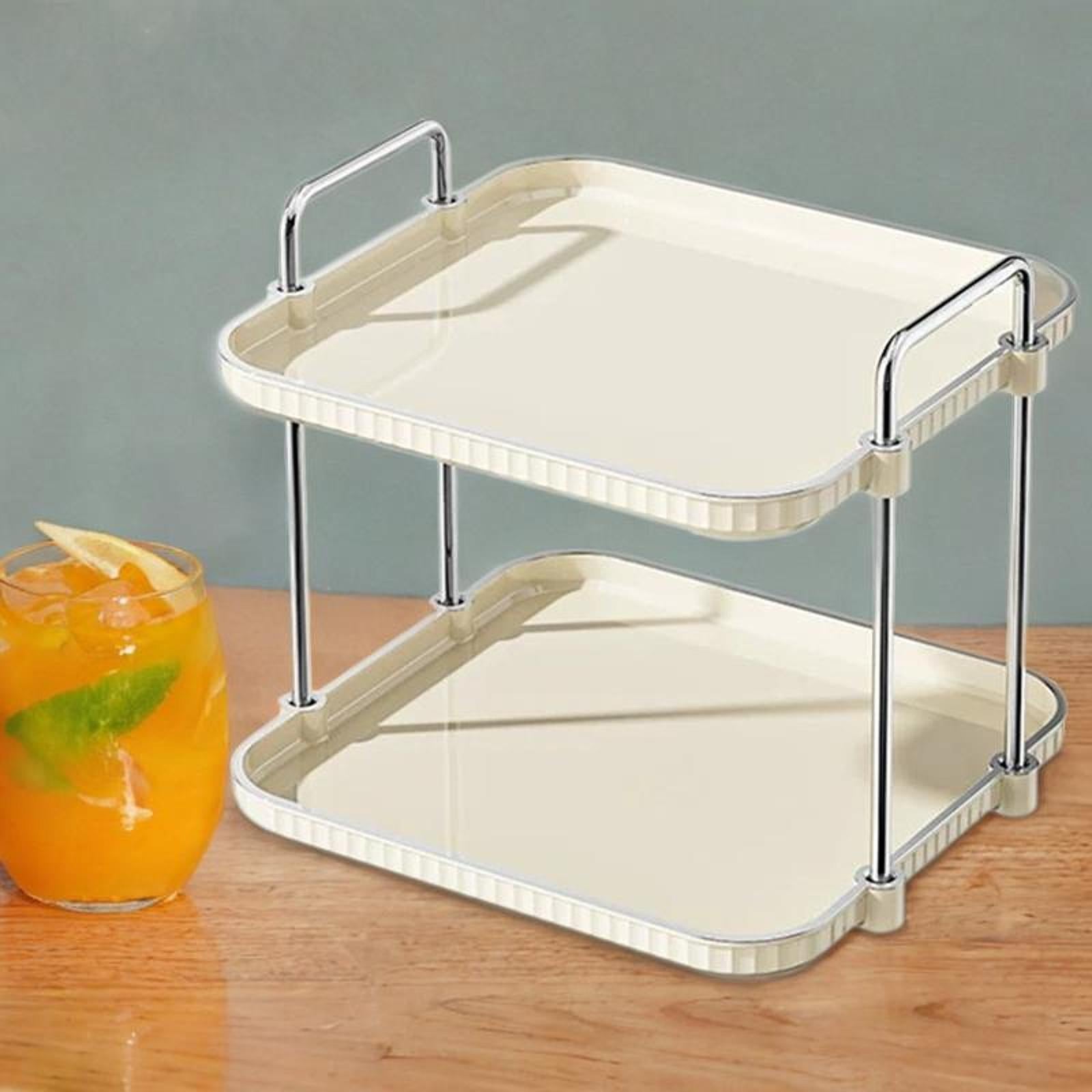 2 Tiers Countertop Storage Rack Kitchen for Apartment Restaurant Living Room