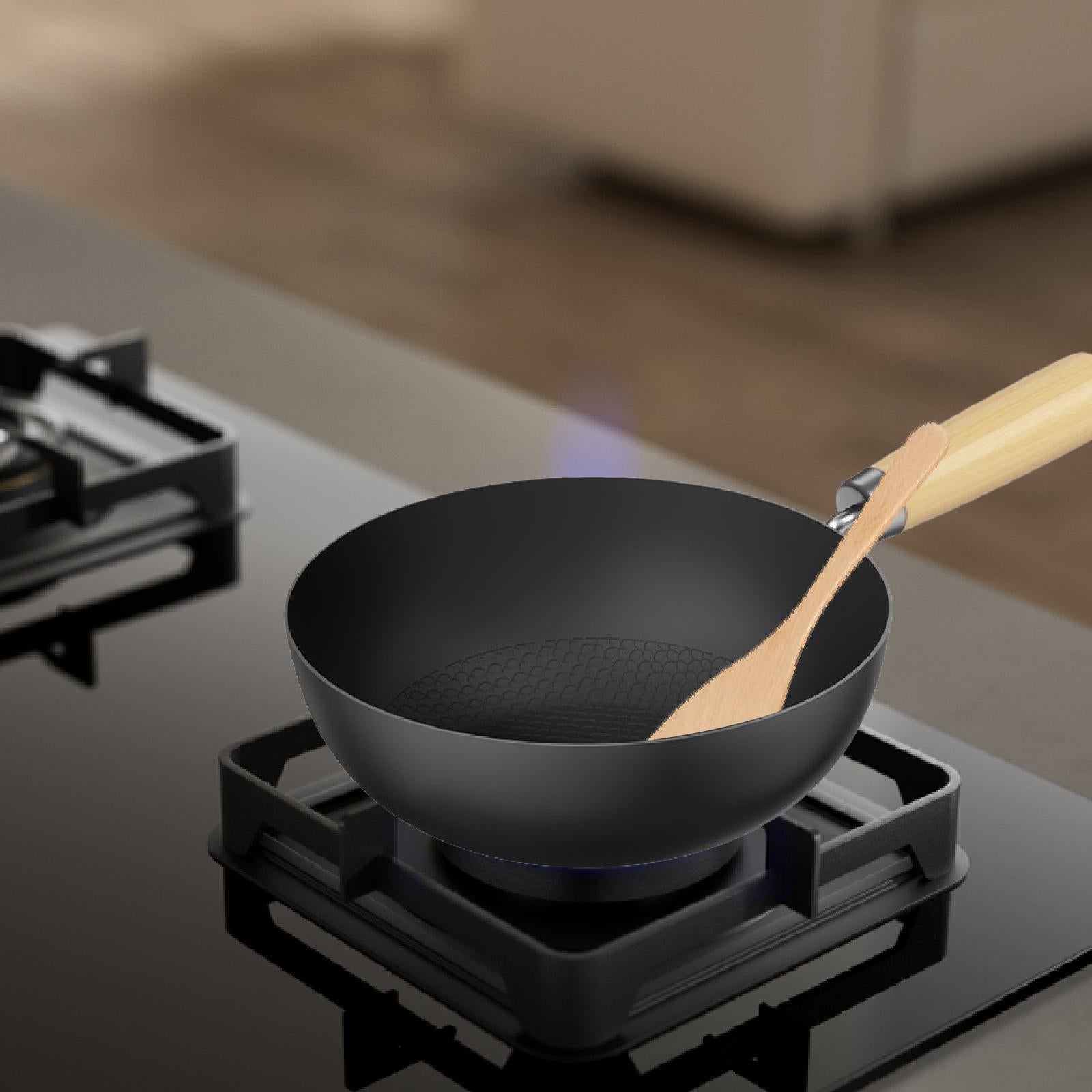 Wok Pan Cookware 7'' for Induction Cooker Chinese Wok for Home Cooking No Lid